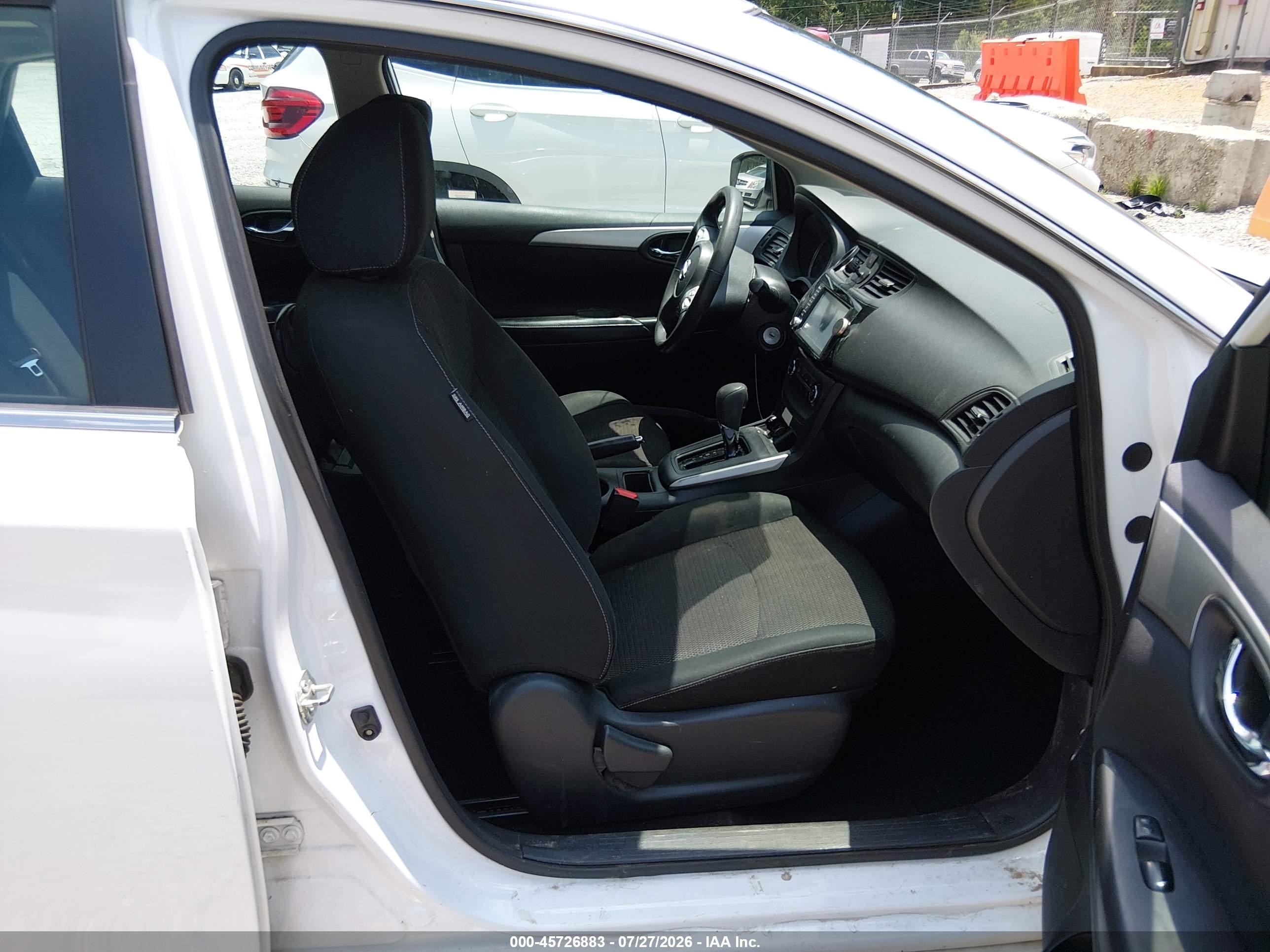 2019 Nissan Sentra S White vin: 3N1AB7AP8KY318236