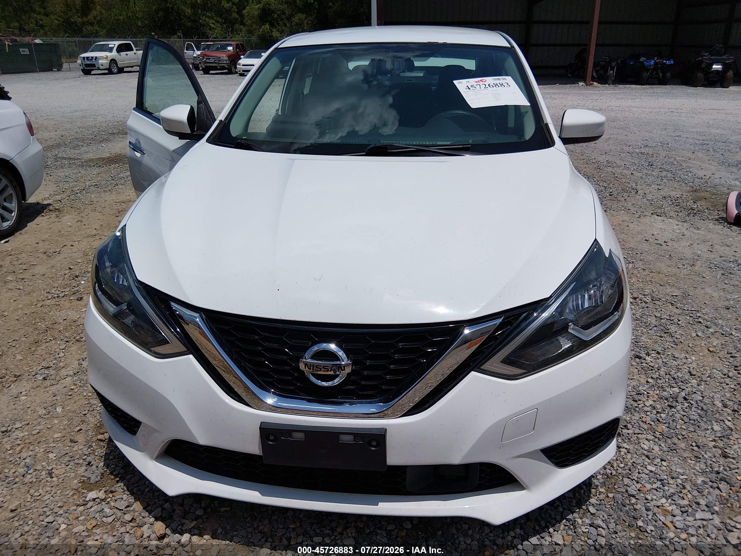 2019 Nissan Sentra S White vin: 3N1AB7AP8KY318236
