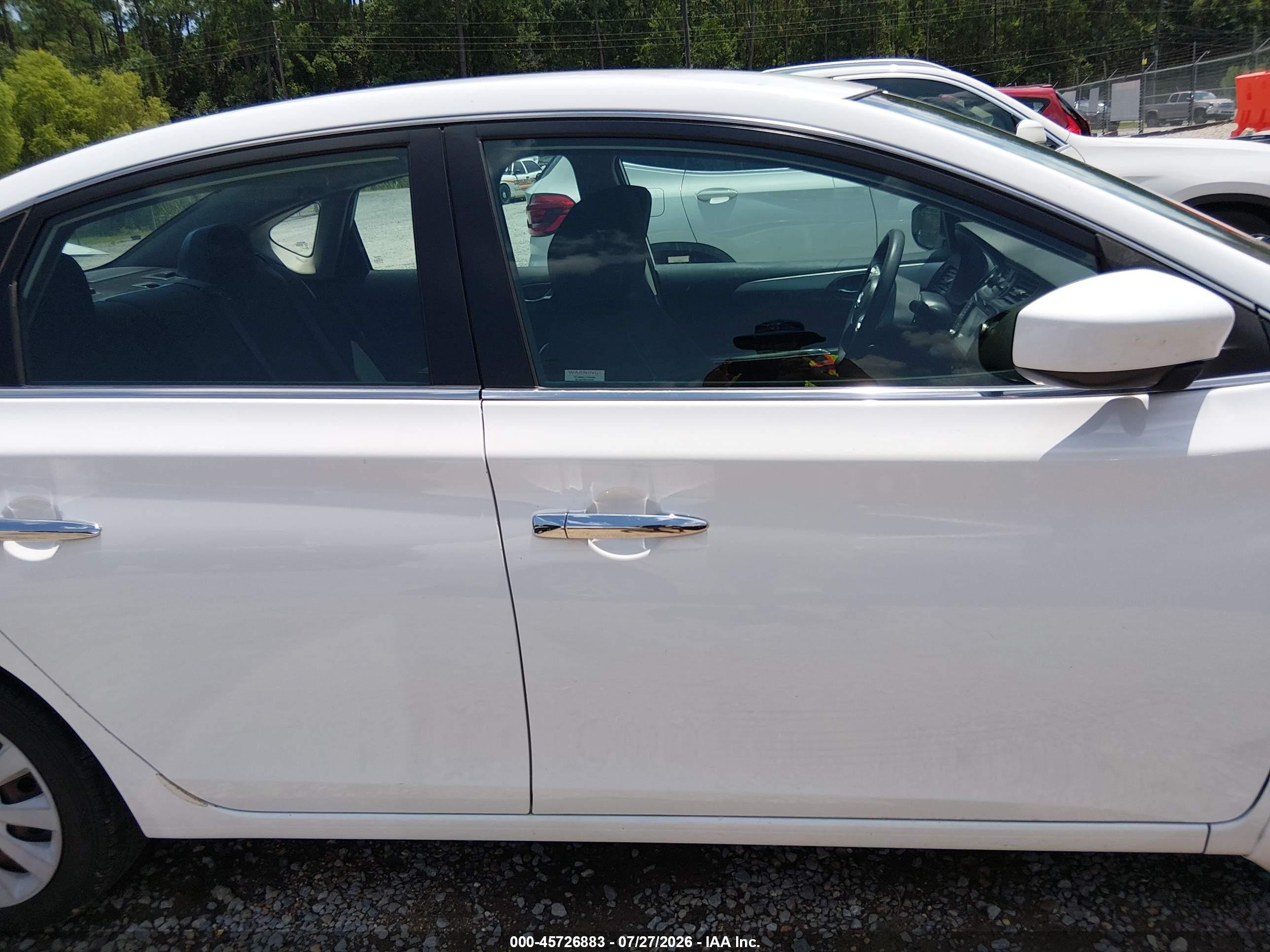 2019 Nissan Sentra S White vin: 3N1AB7AP8KY318236