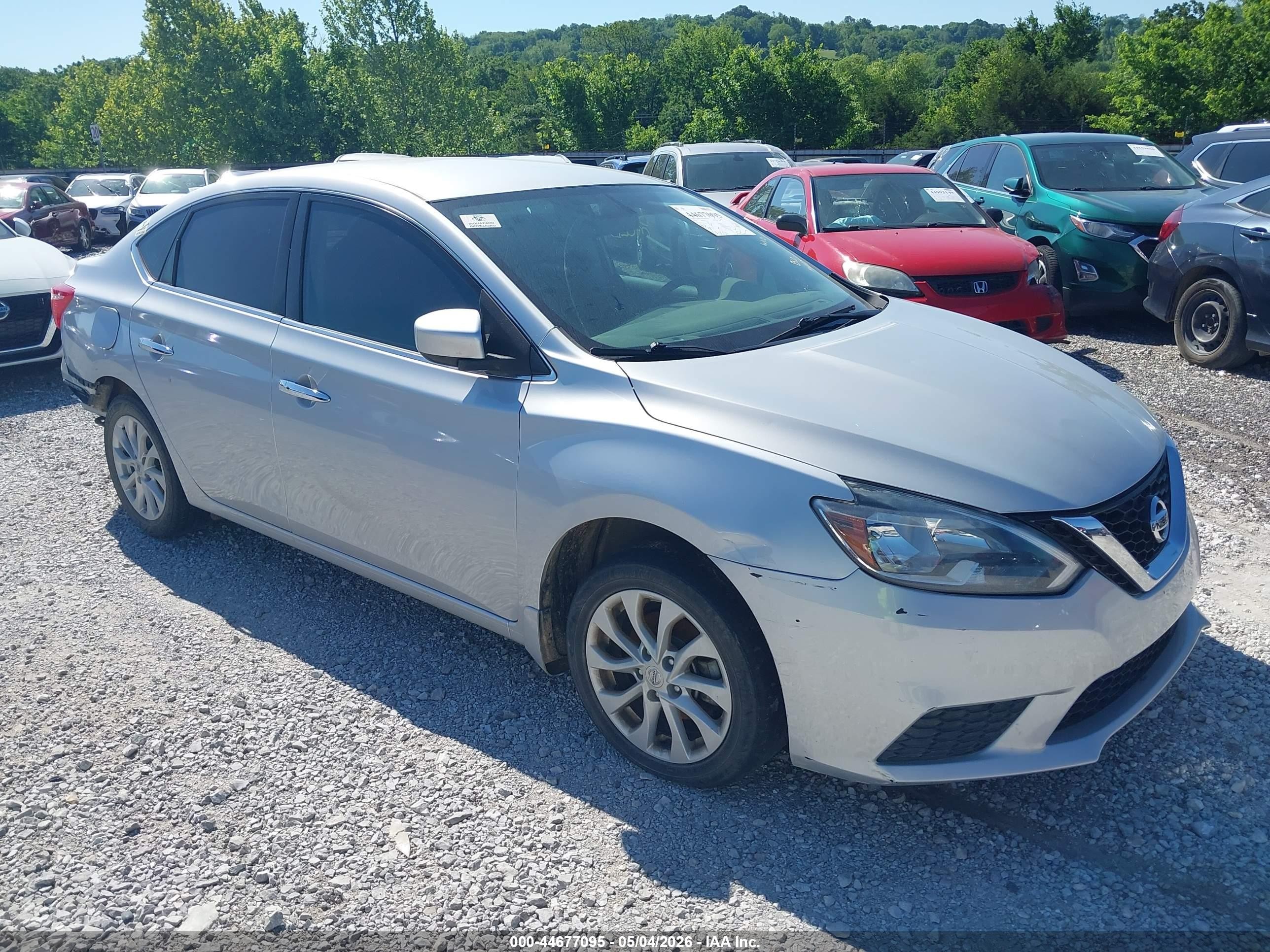 2019 Nissan Sentra Sv Silver vin: 3N1AB7AP8KY392966