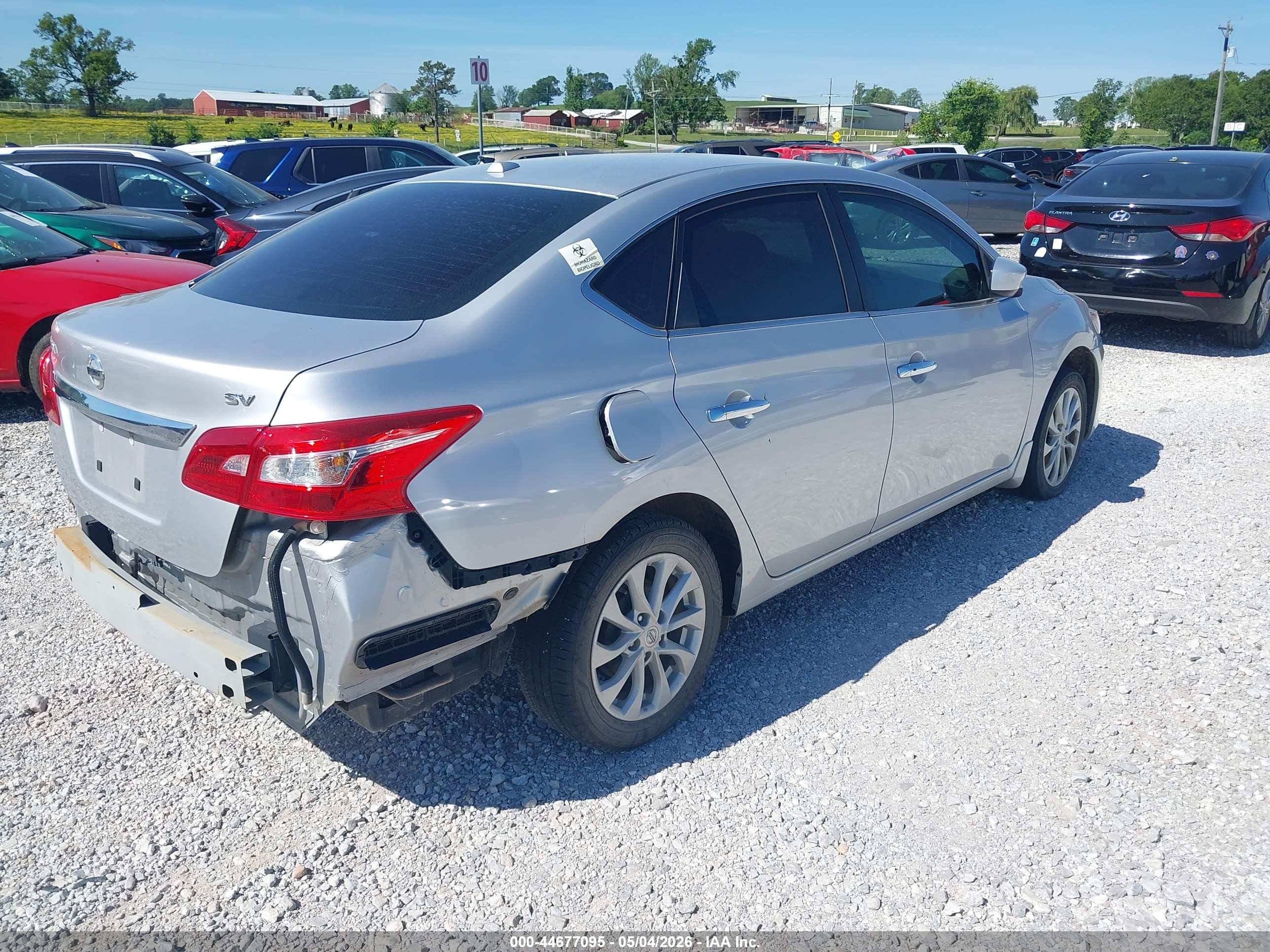 2019 Nissan Sentra Sv Silver vin: 3N1AB7AP8KY392966