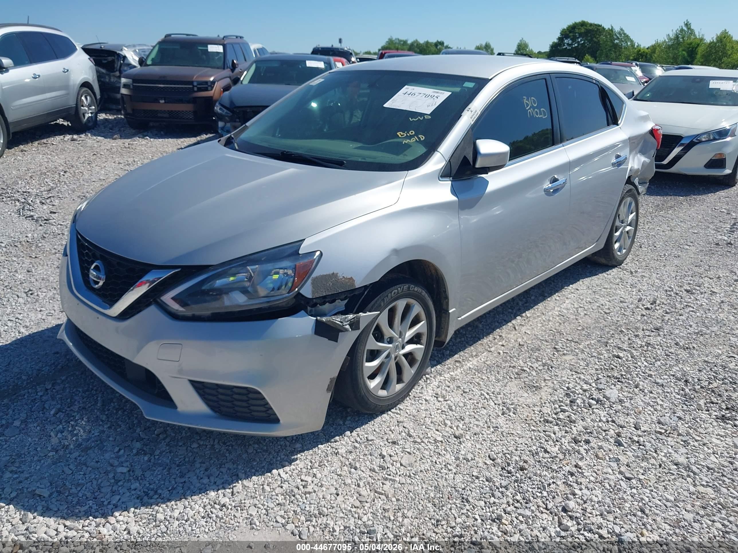 2019 Nissan Sentra Sv Silver vin: 3N1AB7AP8KY392966