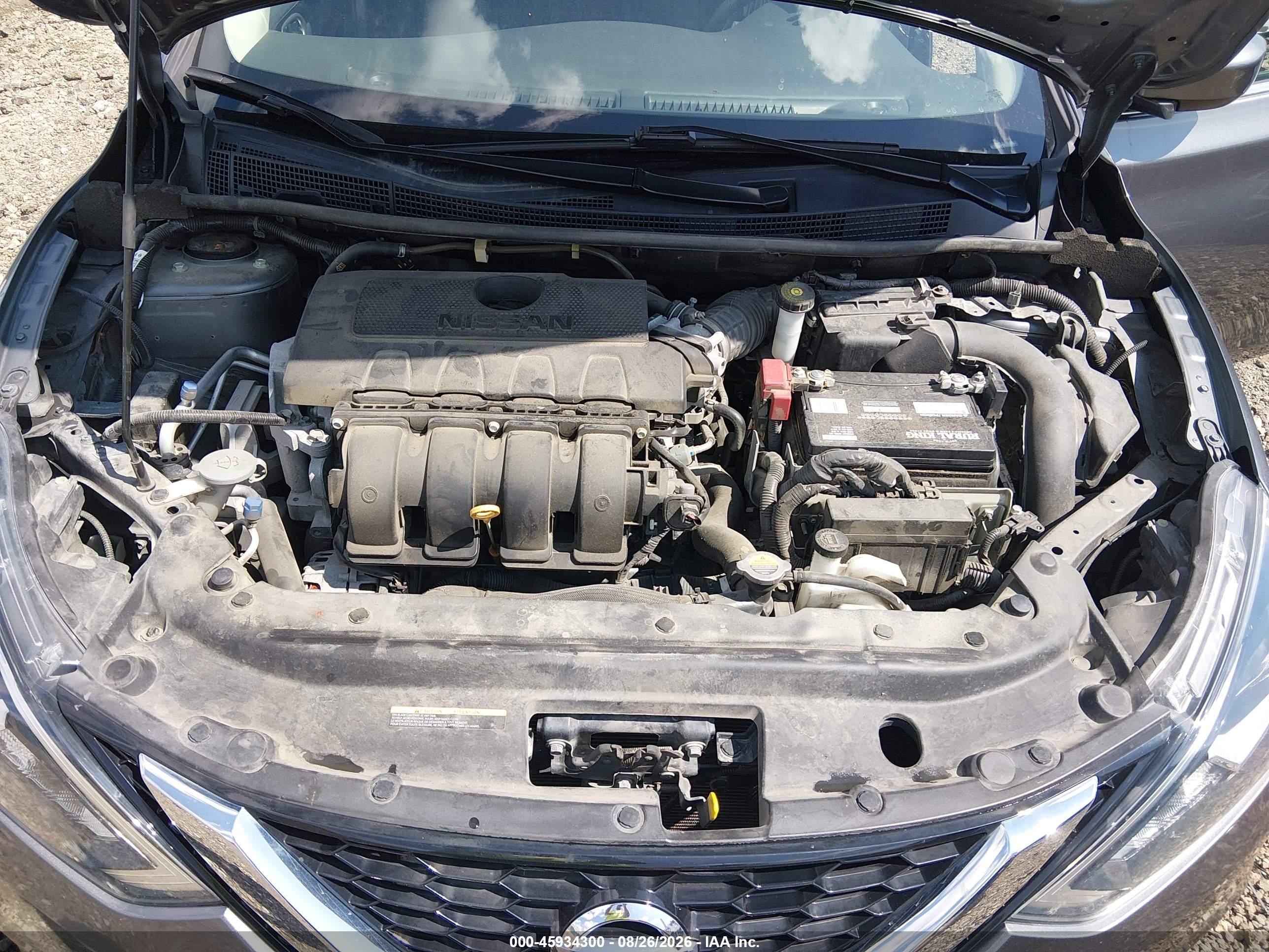 2019 Nissan Sentra Sv Серый vin: 3N1AB7AP8KY397584
