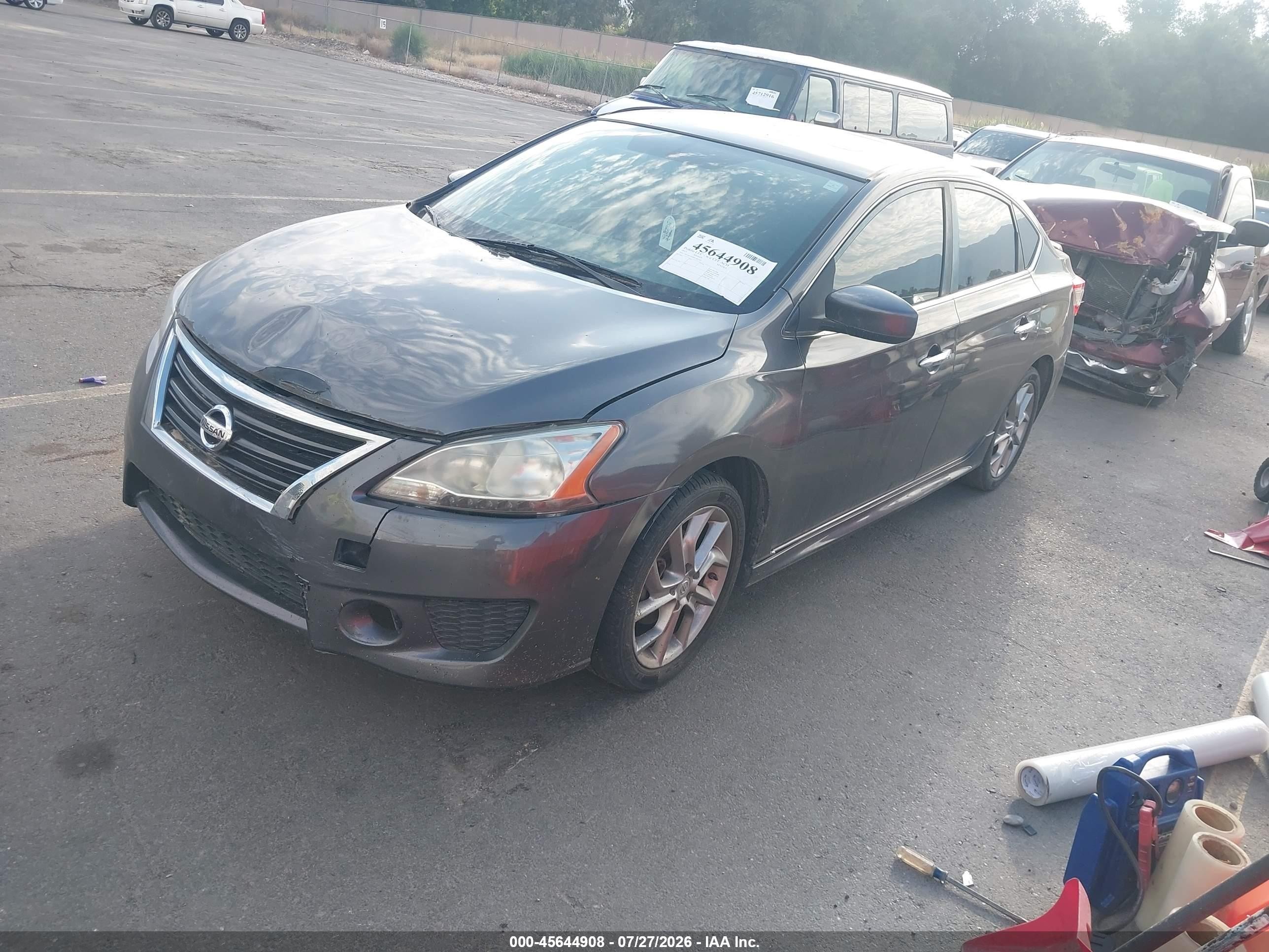 2013 Nissan Sentra Sr Gray vin: 3N1AB7AP9DL563532