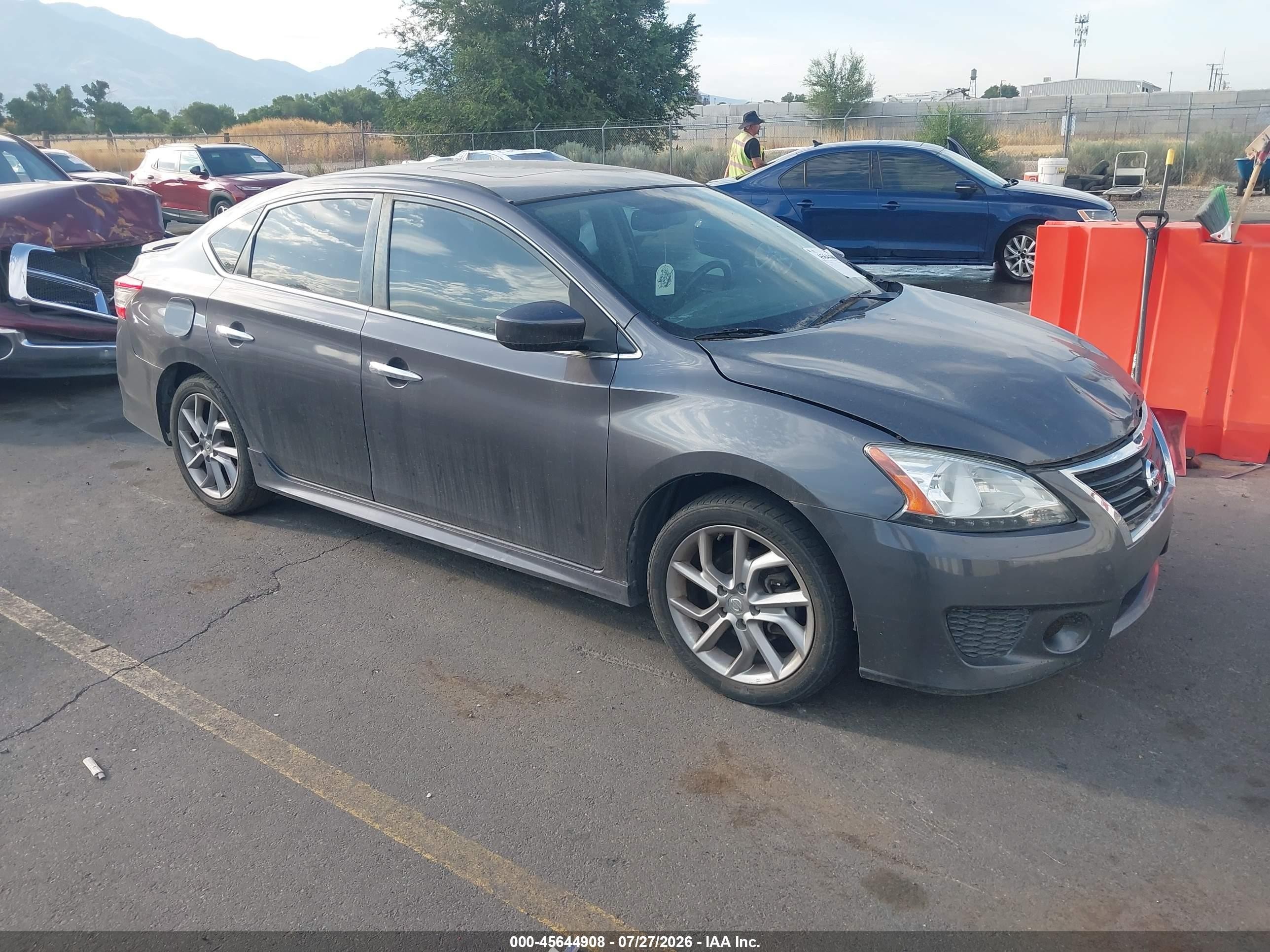 2013 Nissan Sentra Sr Gray vin: 3N1AB7AP9DL563532