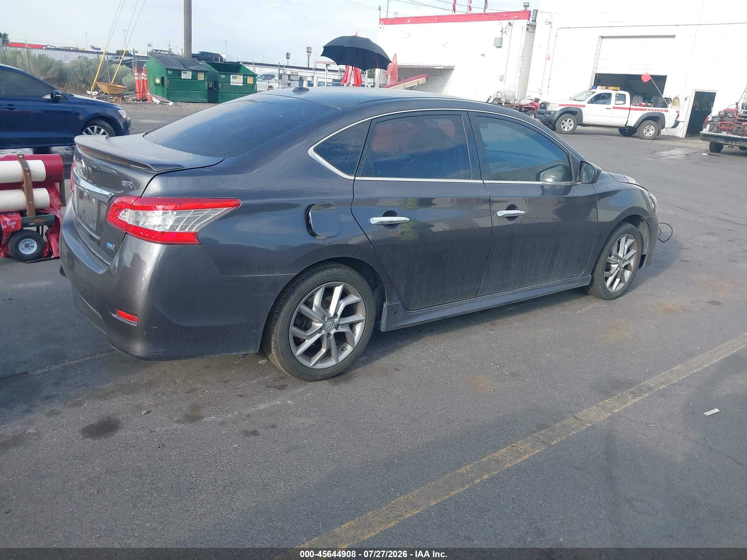 2013 Nissan Sentra Sr Gray vin: 3N1AB7AP9DL563532
