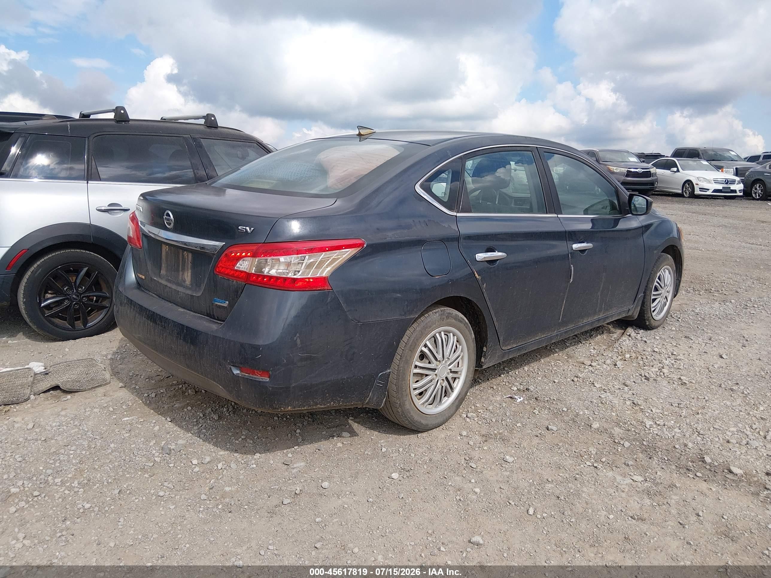 2013 Nissan Sentra Sv Blue vin: 3N1AB7AP9DL614995