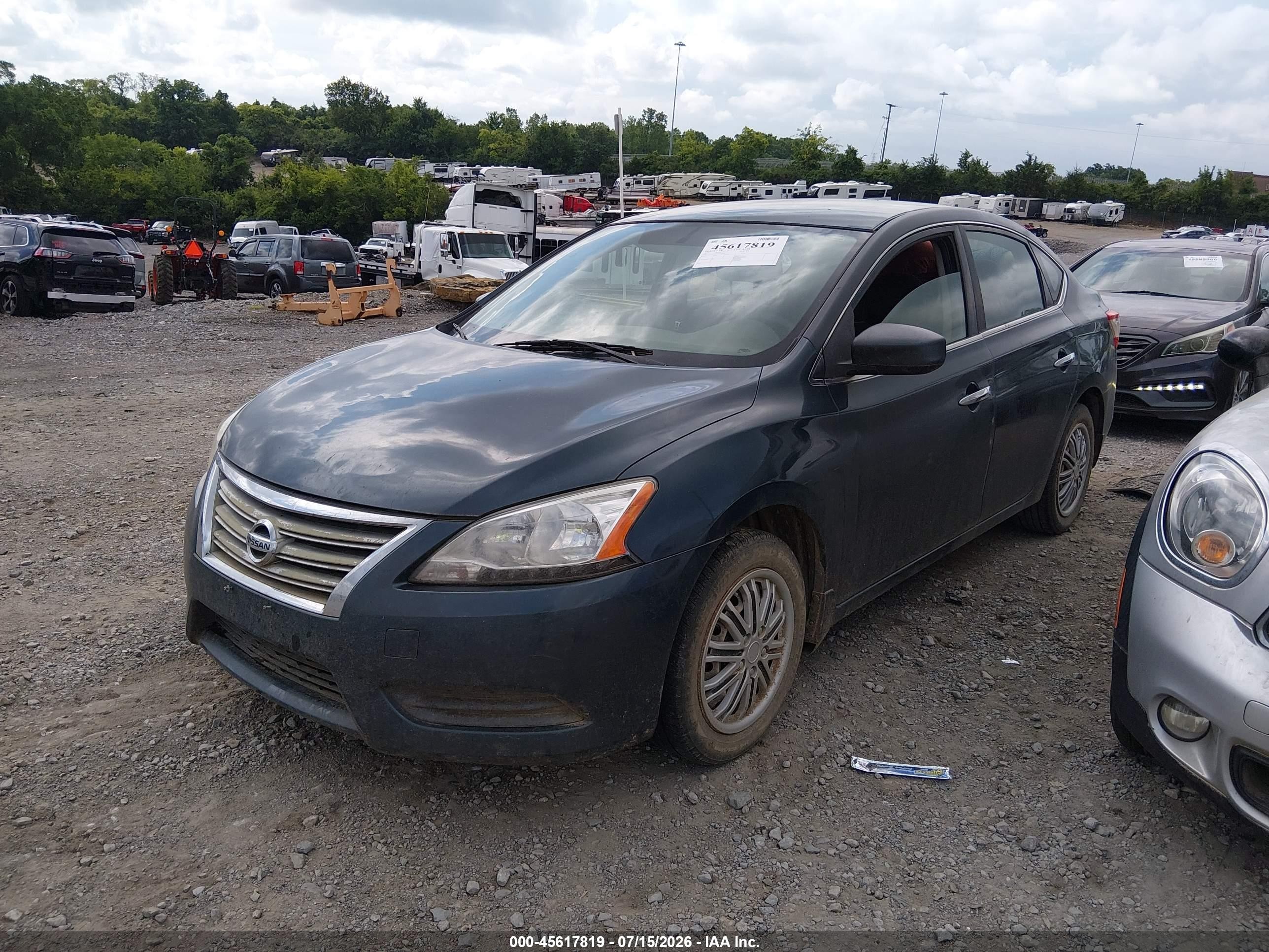 2013 Nissan Sentra Sv Blue vin: 3N1AB7AP9DL614995