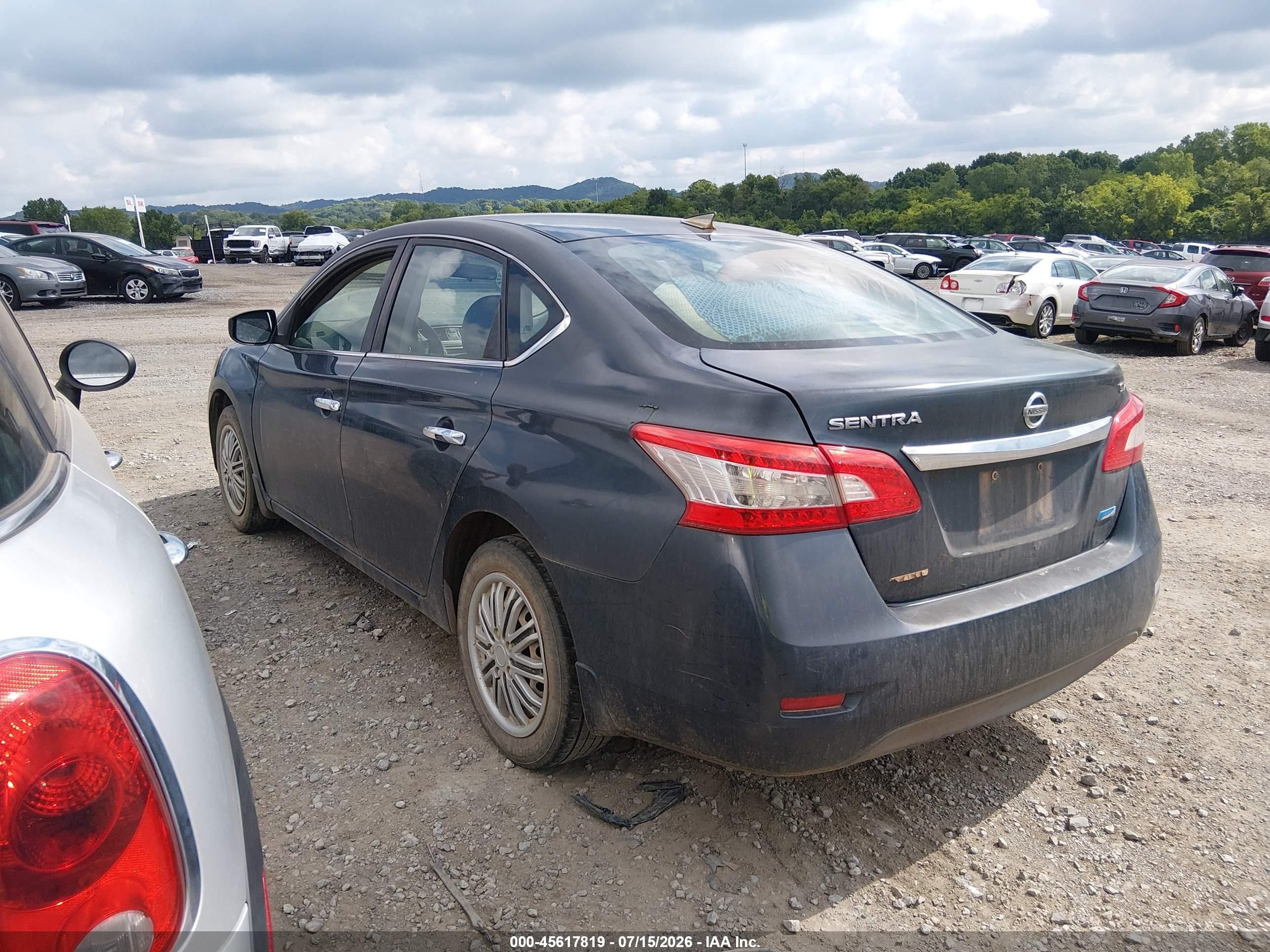 2013 Nissan Sentra Sv Blue vin: 3N1AB7AP9DL614995