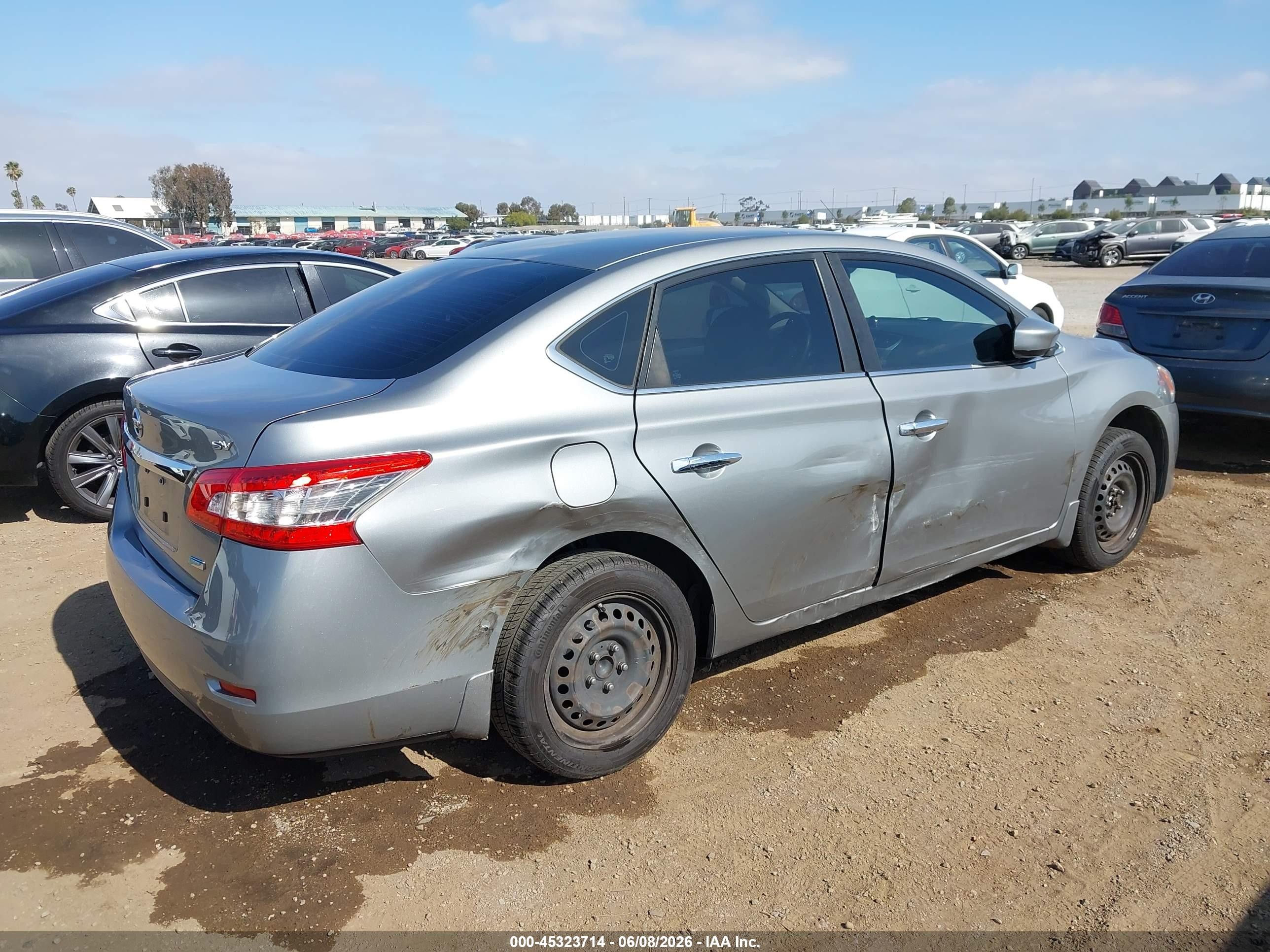 2013 Nissan Sentra Sv Gray vin: 3N1AB7AP9DL630789