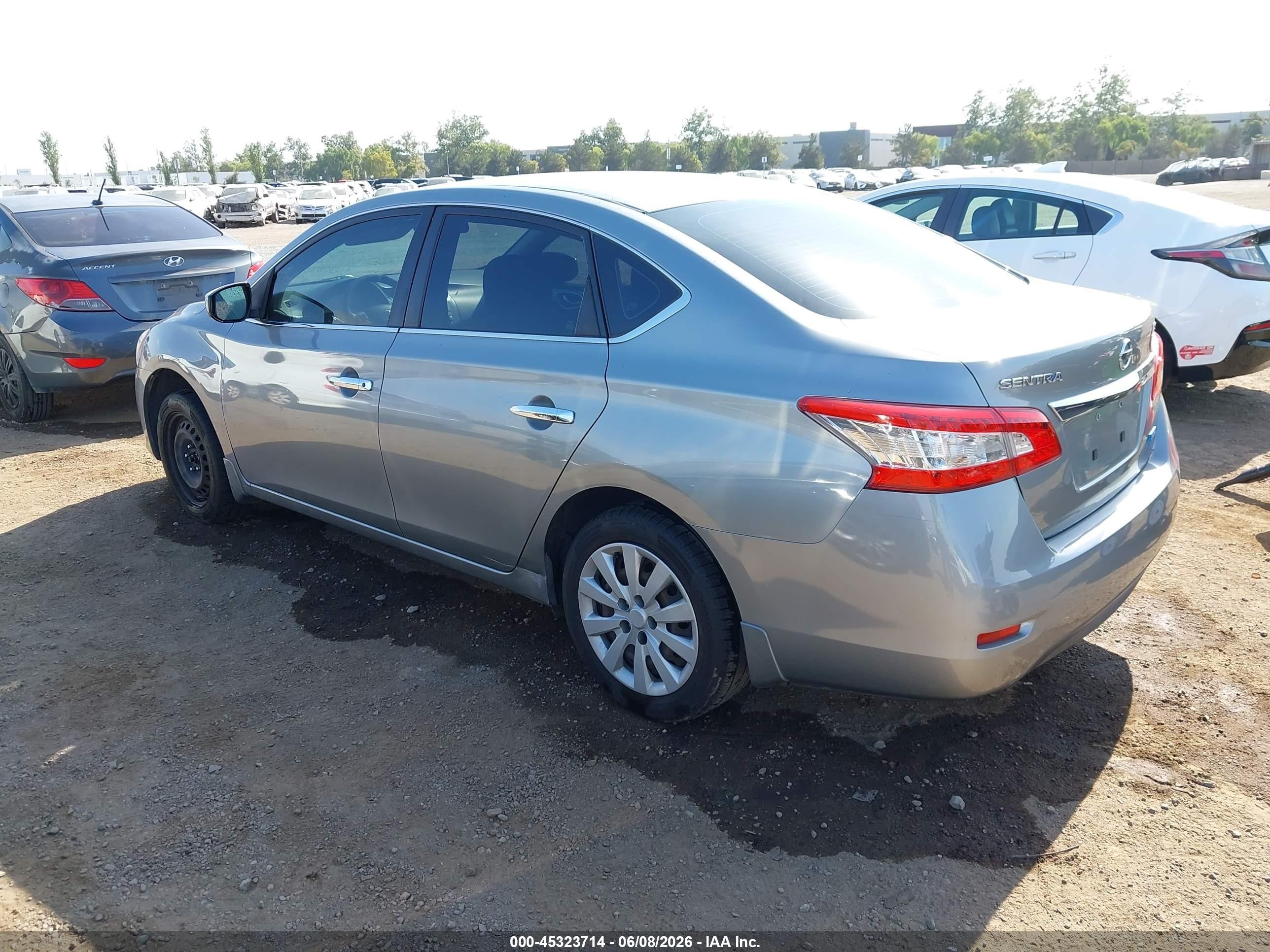 2013 Nissan Sentra Sv Gray vin: 3N1AB7AP9DL630789
