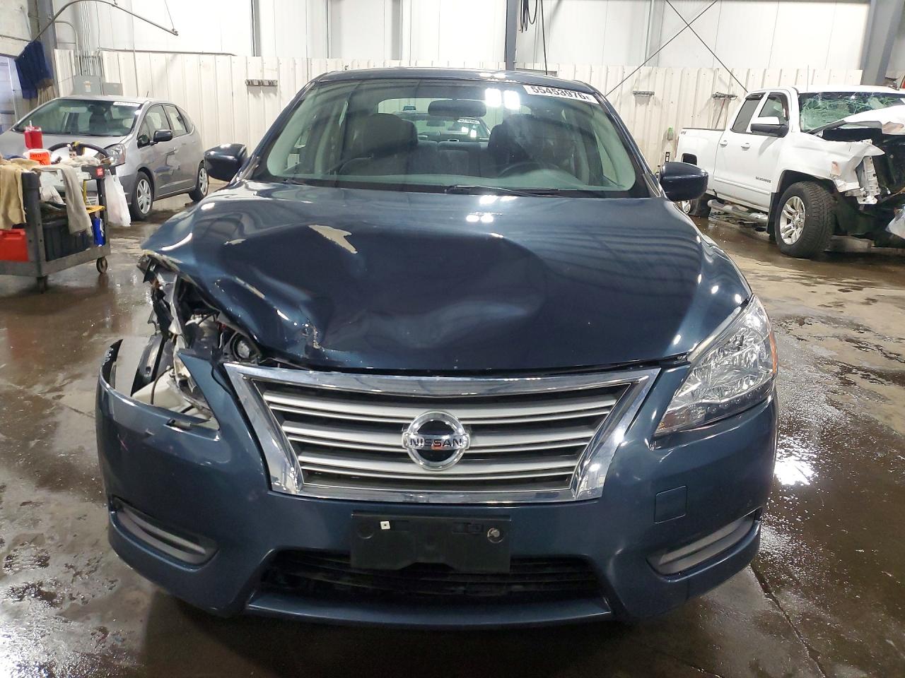 2013 Nissan Sentra S Blue vin: 3N1AB7AP9DL645809