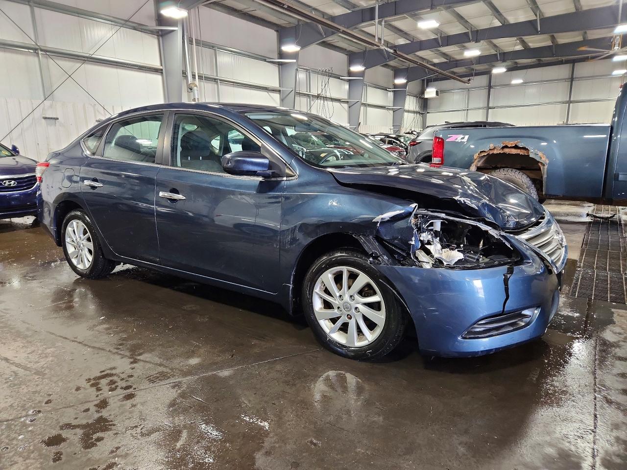 2013 Nissan Sentra S Blue vin: 3N1AB7AP9DL645809