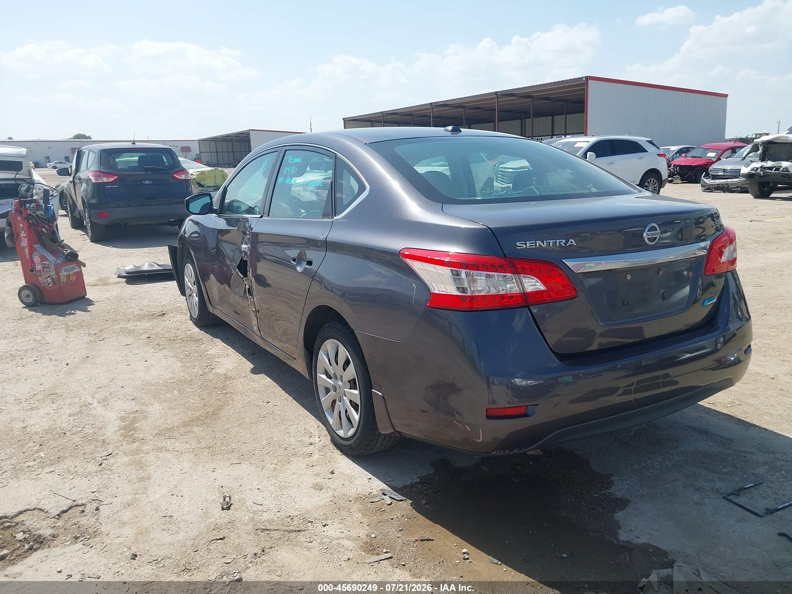 2013 Nissan Sentra Sv Gray vin: 3N1AB7AP9DL648726