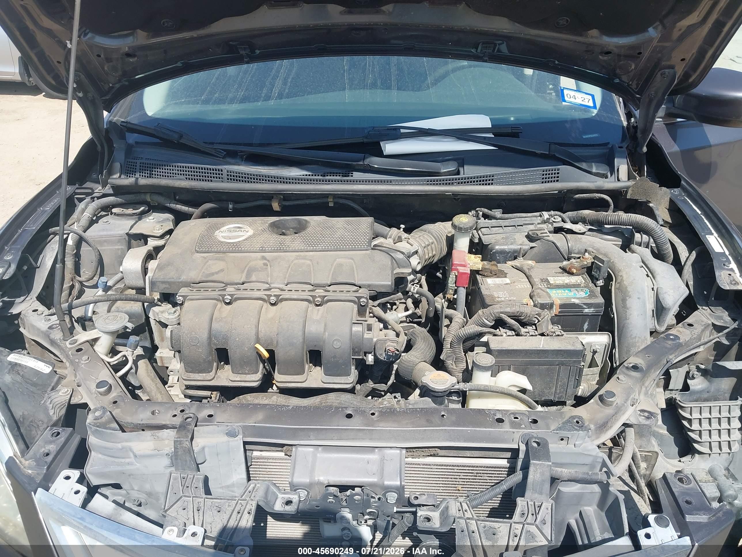 2013 Nissan Sentra Sv Gray vin: 3N1AB7AP9DL648726