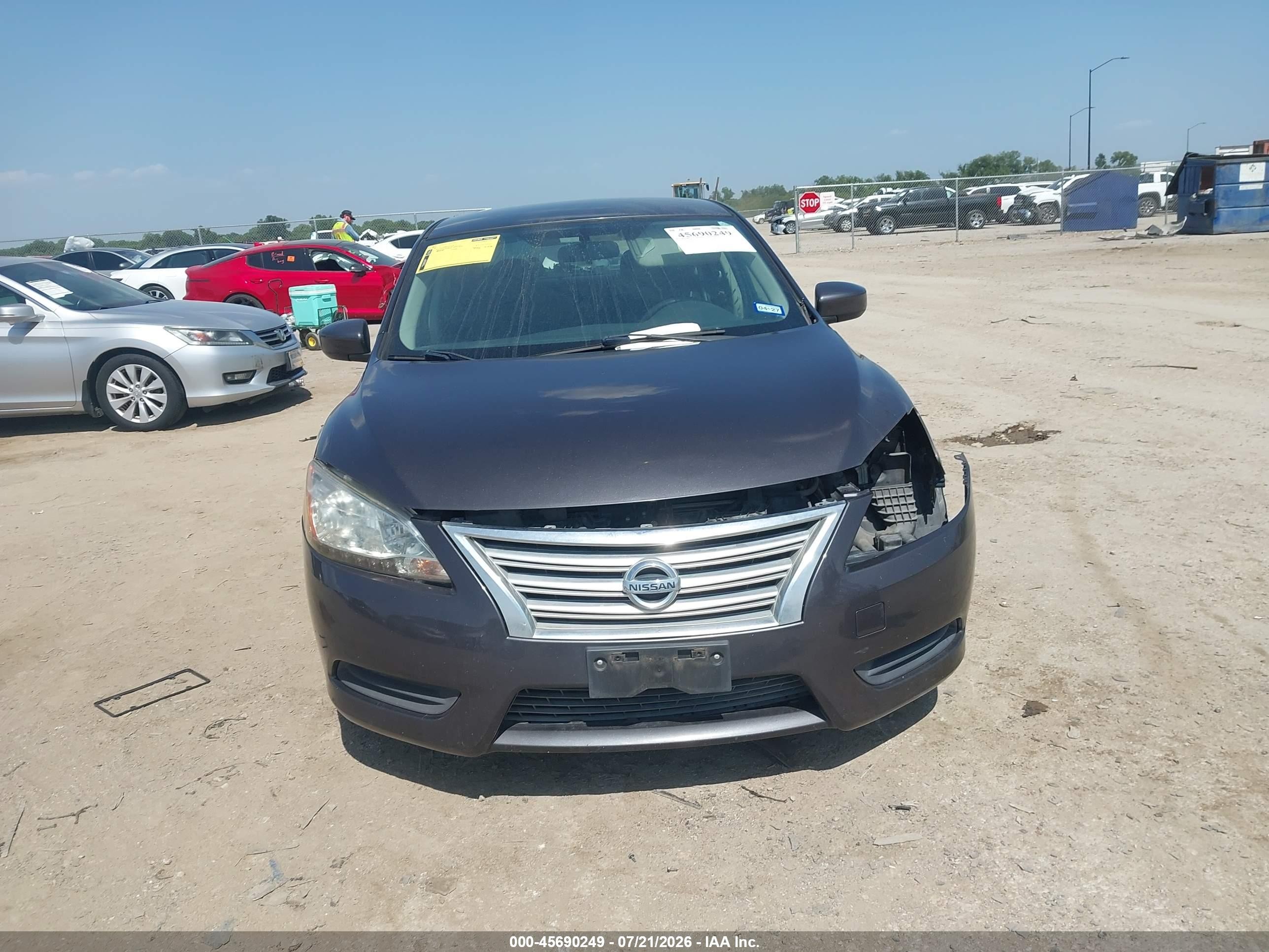 2013 Nissan Sentra Sv Gray vin: 3N1AB7AP9DL648726
