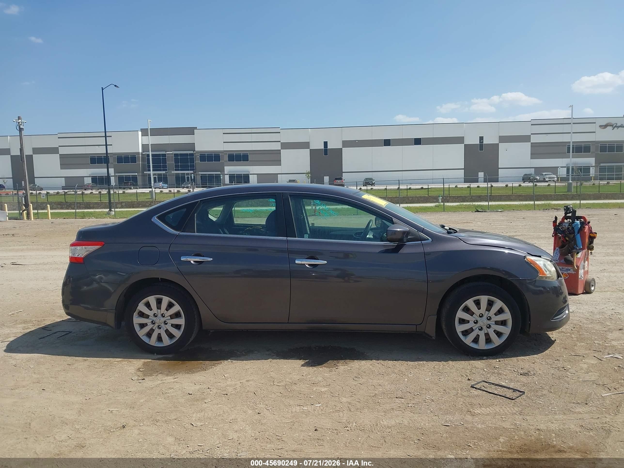 2013 Nissan Sentra Sv Gray vin: 3N1AB7AP9DL648726