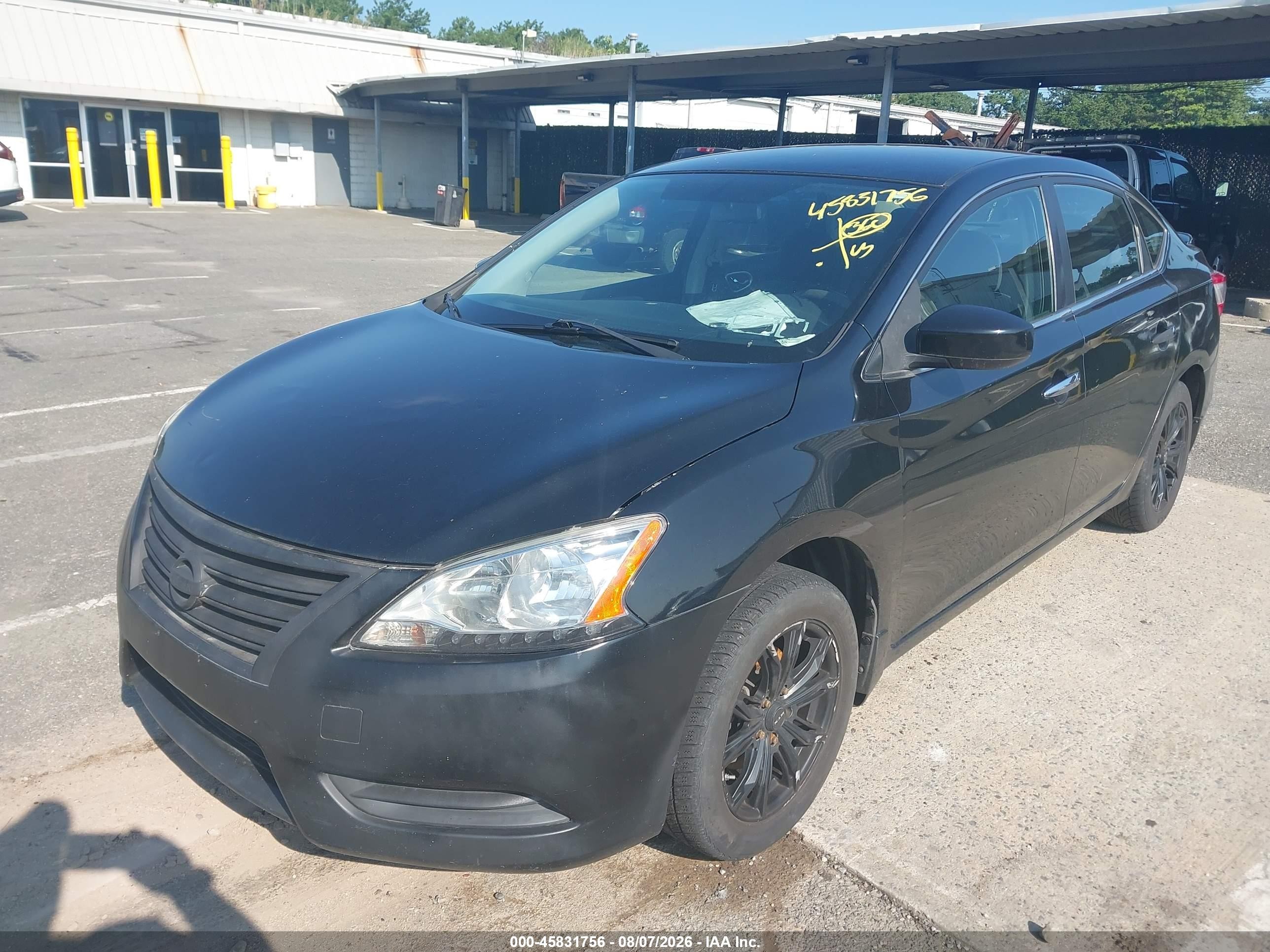 2013 Nissan Sentra Sv Black vin: 3N1AB7AP9DL650413