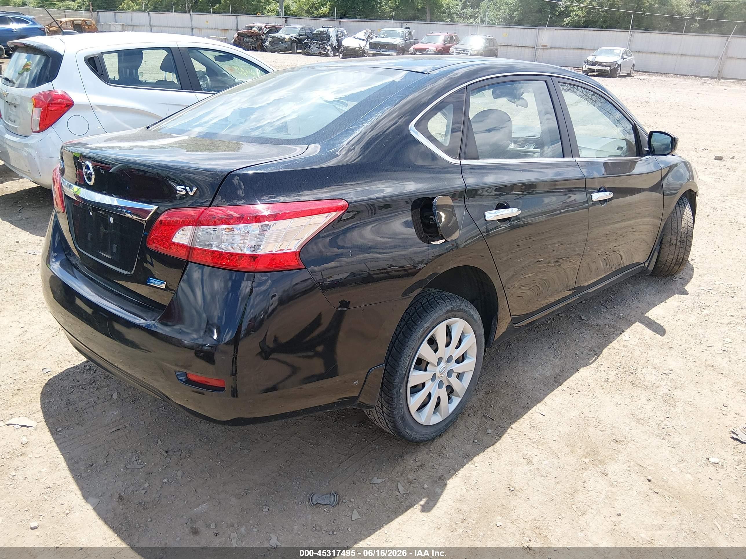 2013 Nissan Sentra Sv Black vin: 3N1AB7AP9DL677952