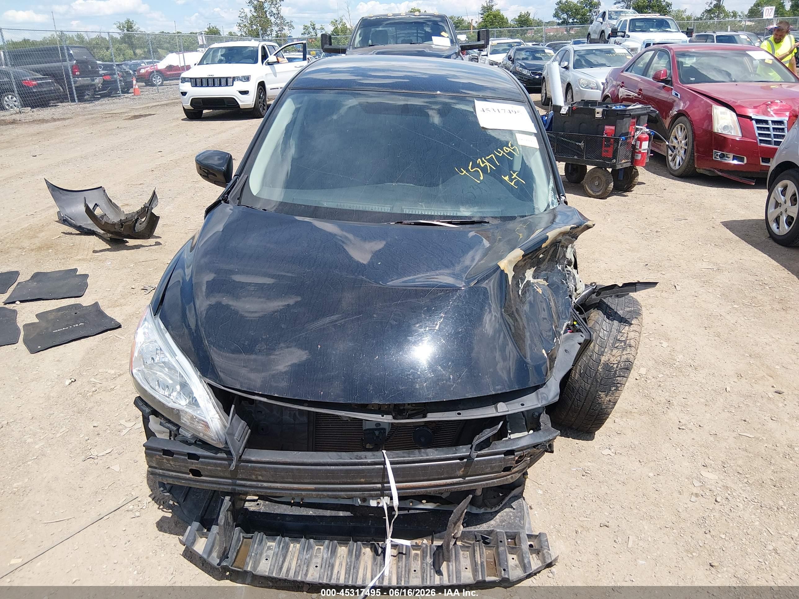 2013 Nissan Sentra Sv Black vin: 3N1AB7AP9DL677952