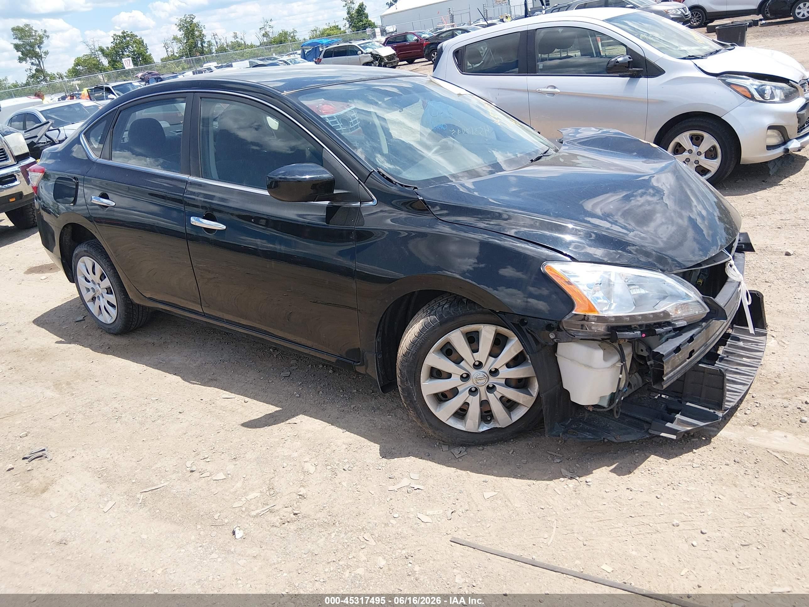 2013 Nissan Sentra Sv Black vin: 3N1AB7AP9DL677952