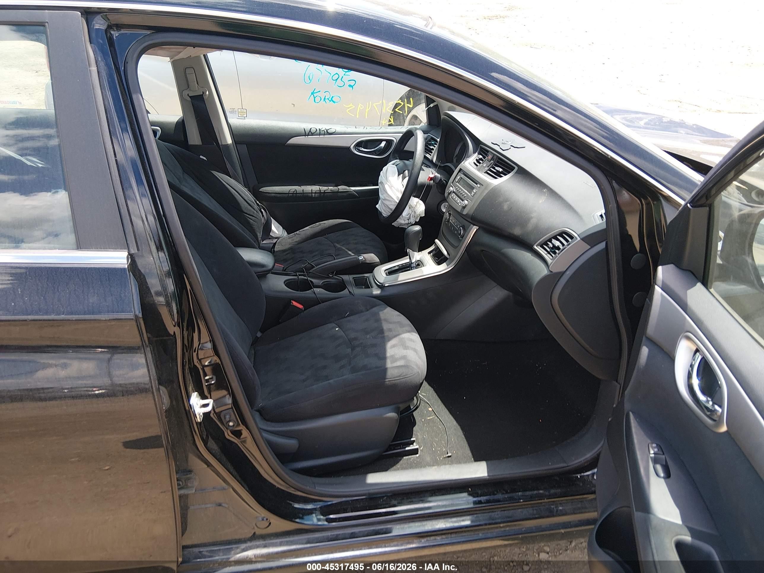2013 Nissan Sentra Sv Black vin: 3N1AB7AP9DL677952