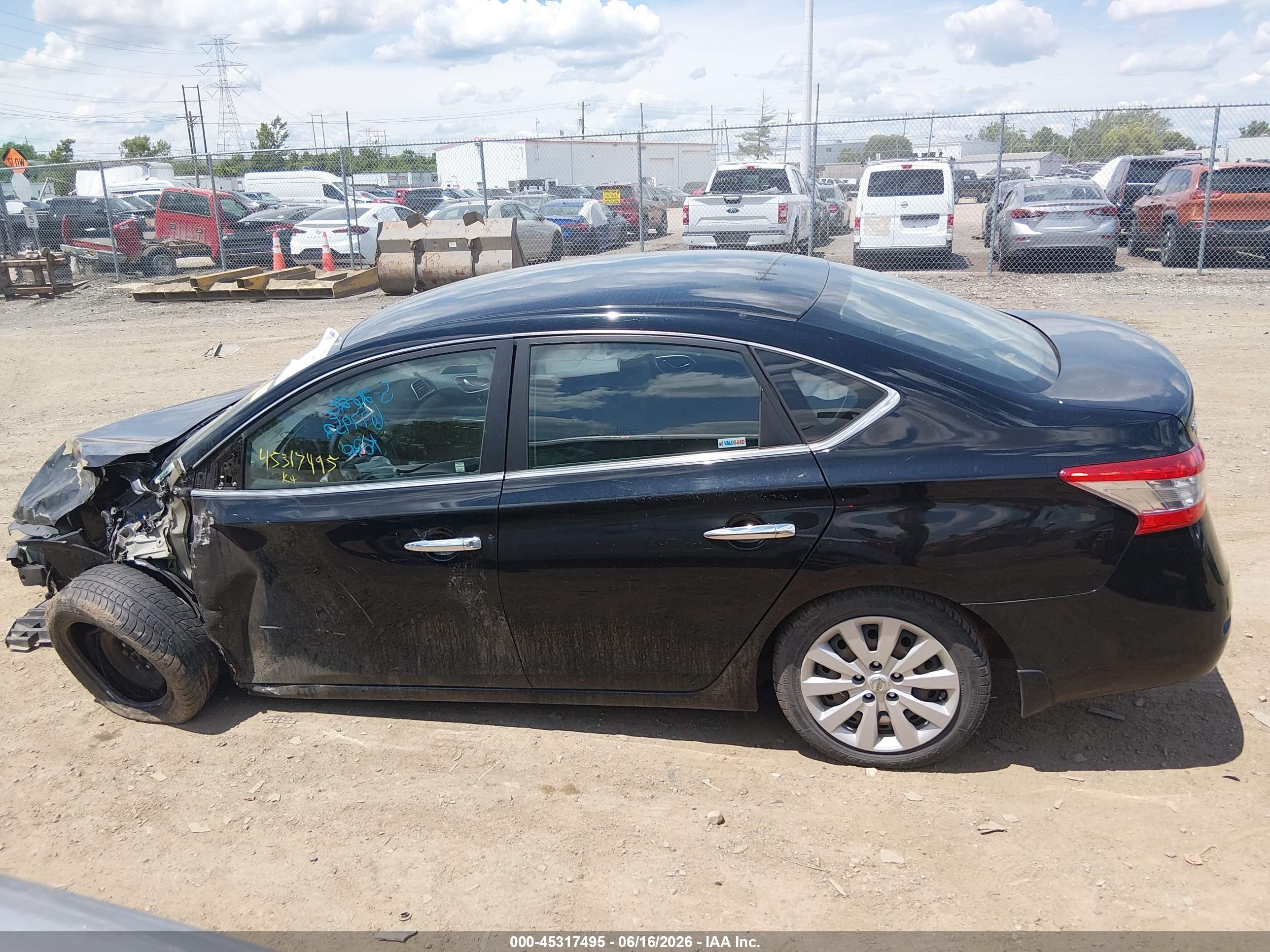 2013 Nissan Sentra Sv Black vin: 3N1AB7AP9DL677952