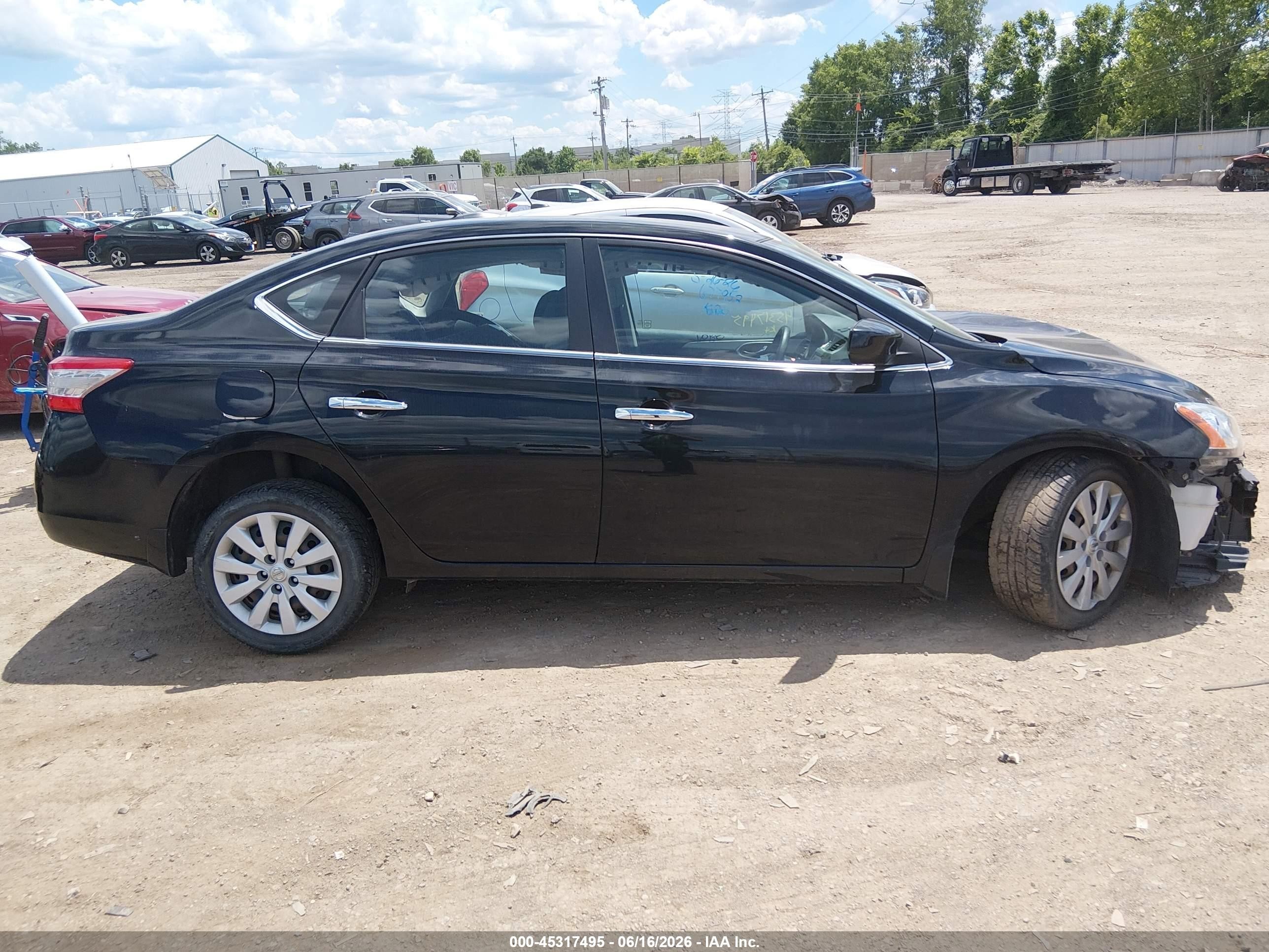 2013 Nissan Sentra Sv Black vin: 3N1AB7AP9DL677952
