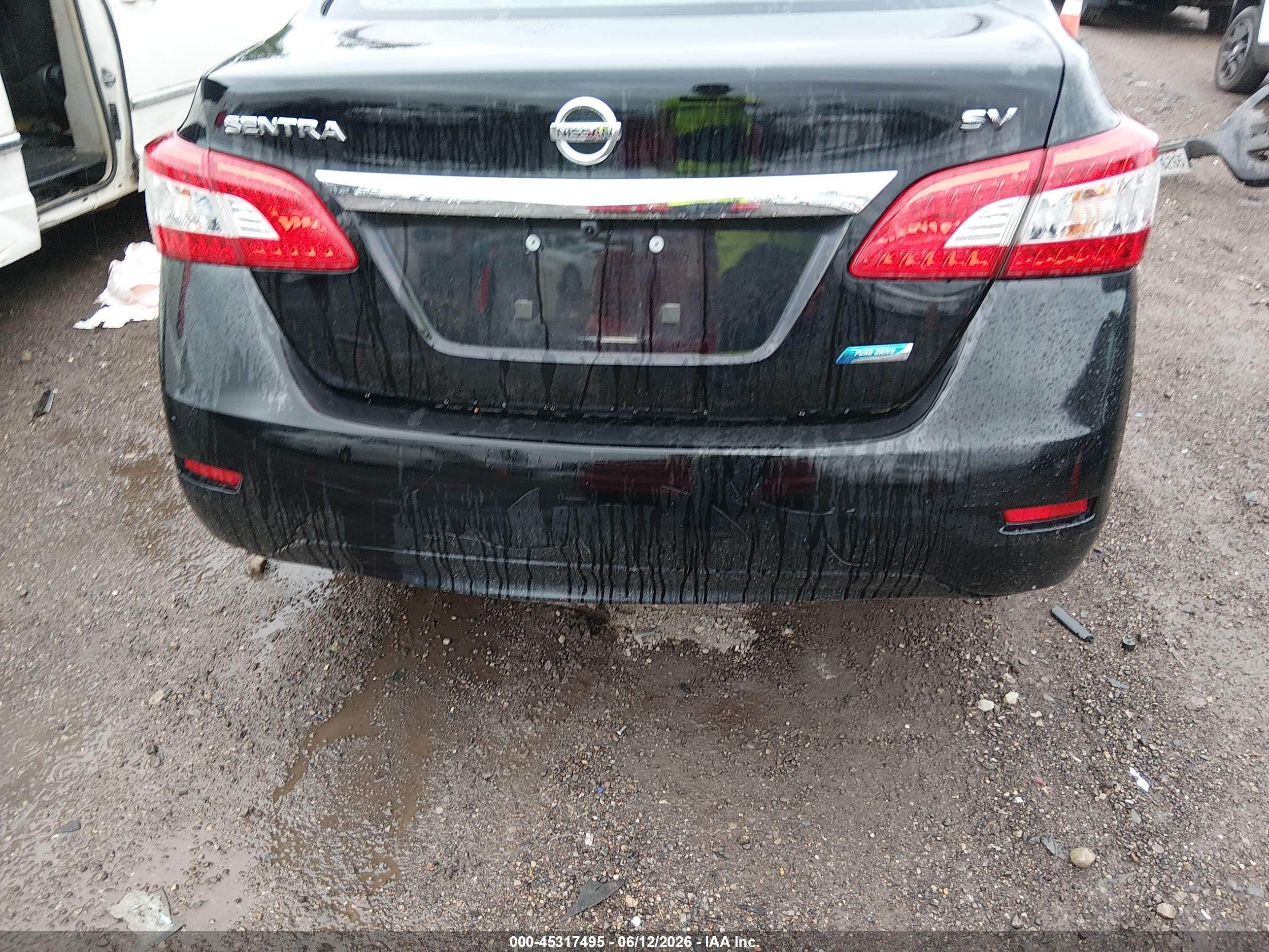 2013 Nissan Sentra Sv Black vin: 3N1AB7AP9DL677952