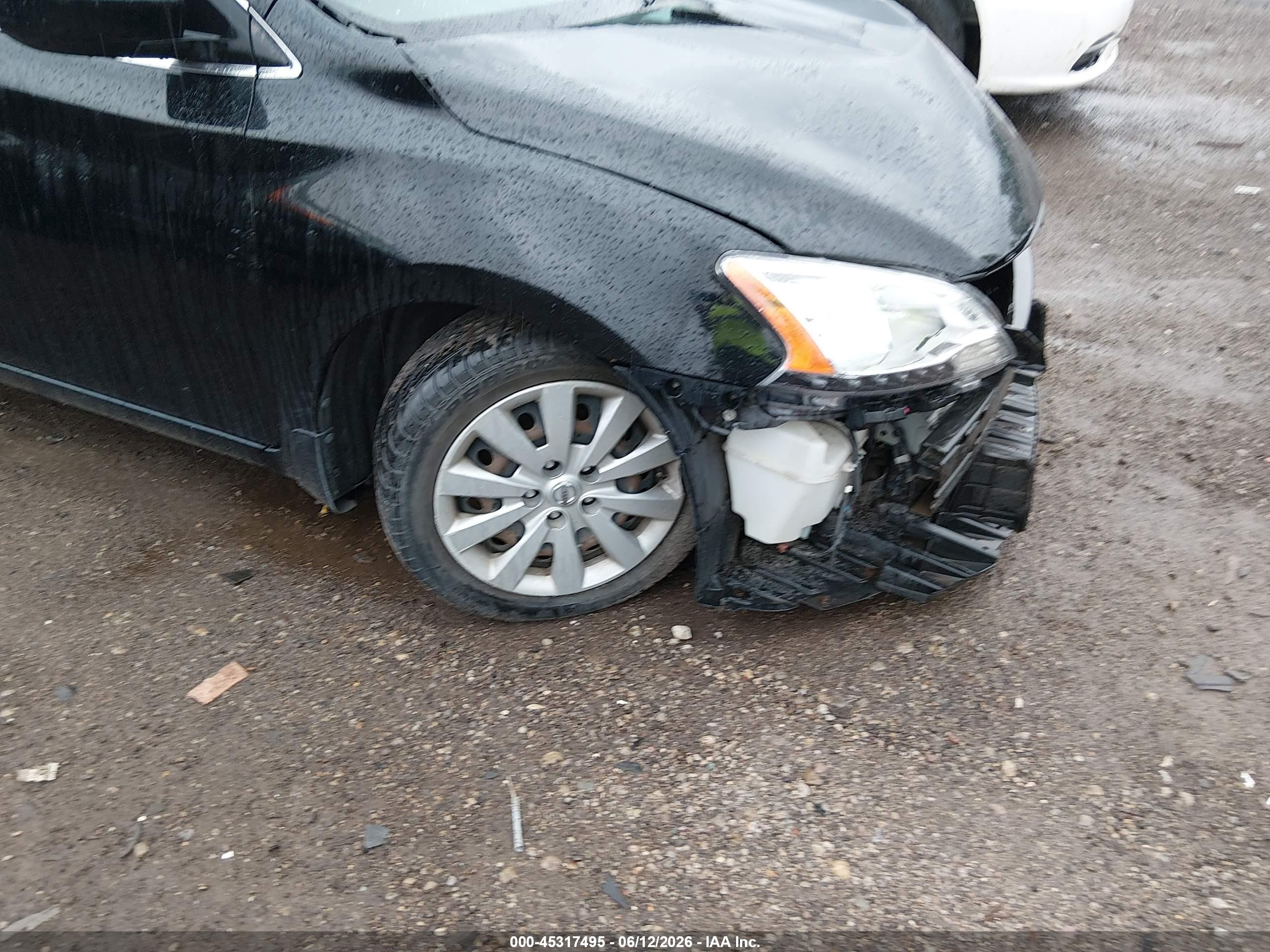 2013 Nissan Sentra Sv Black vin: 3N1AB7AP9DL677952