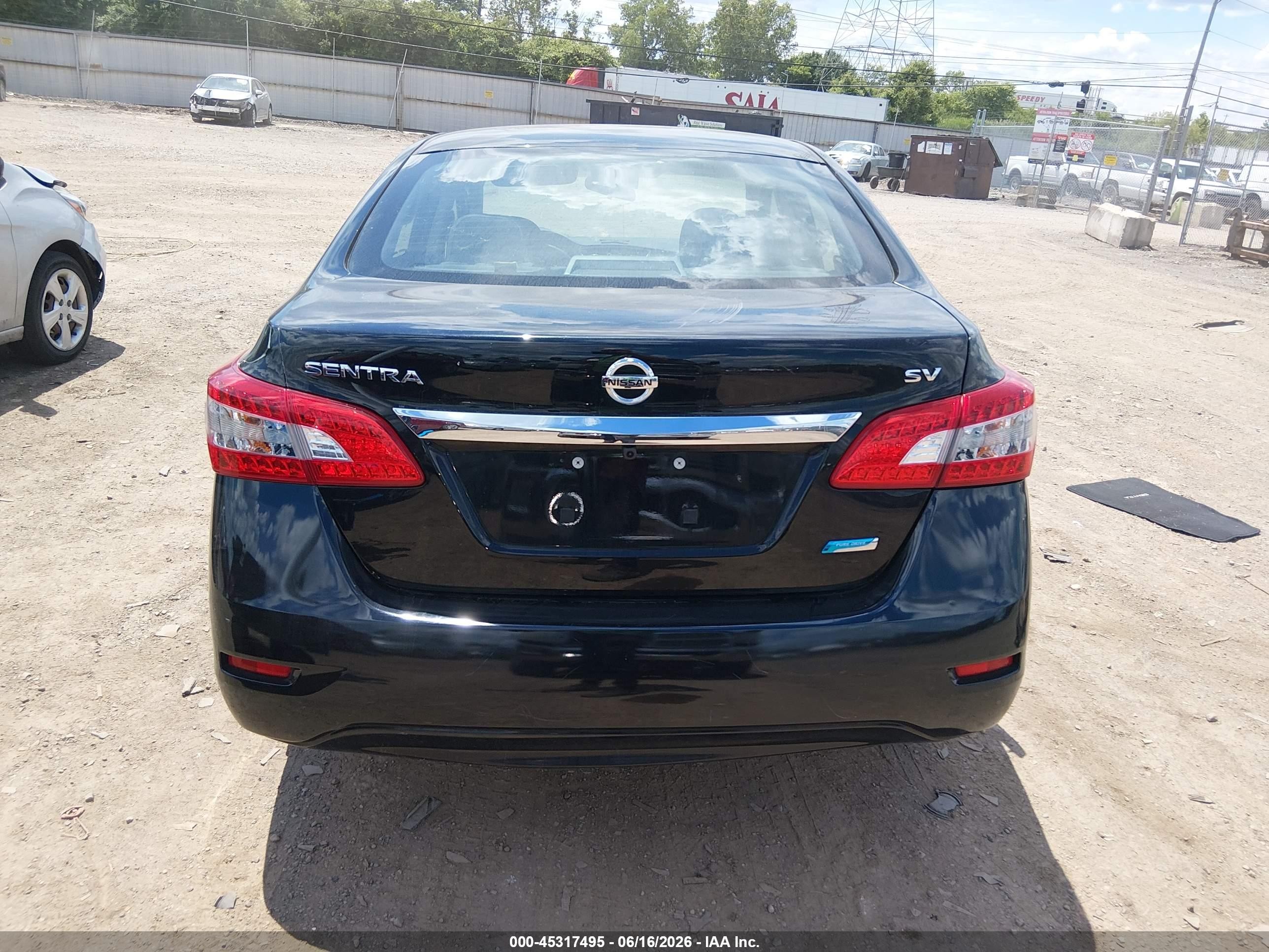 2013 Nissan Sentra Sv Black vin: 3N1AB7AP9DL677952