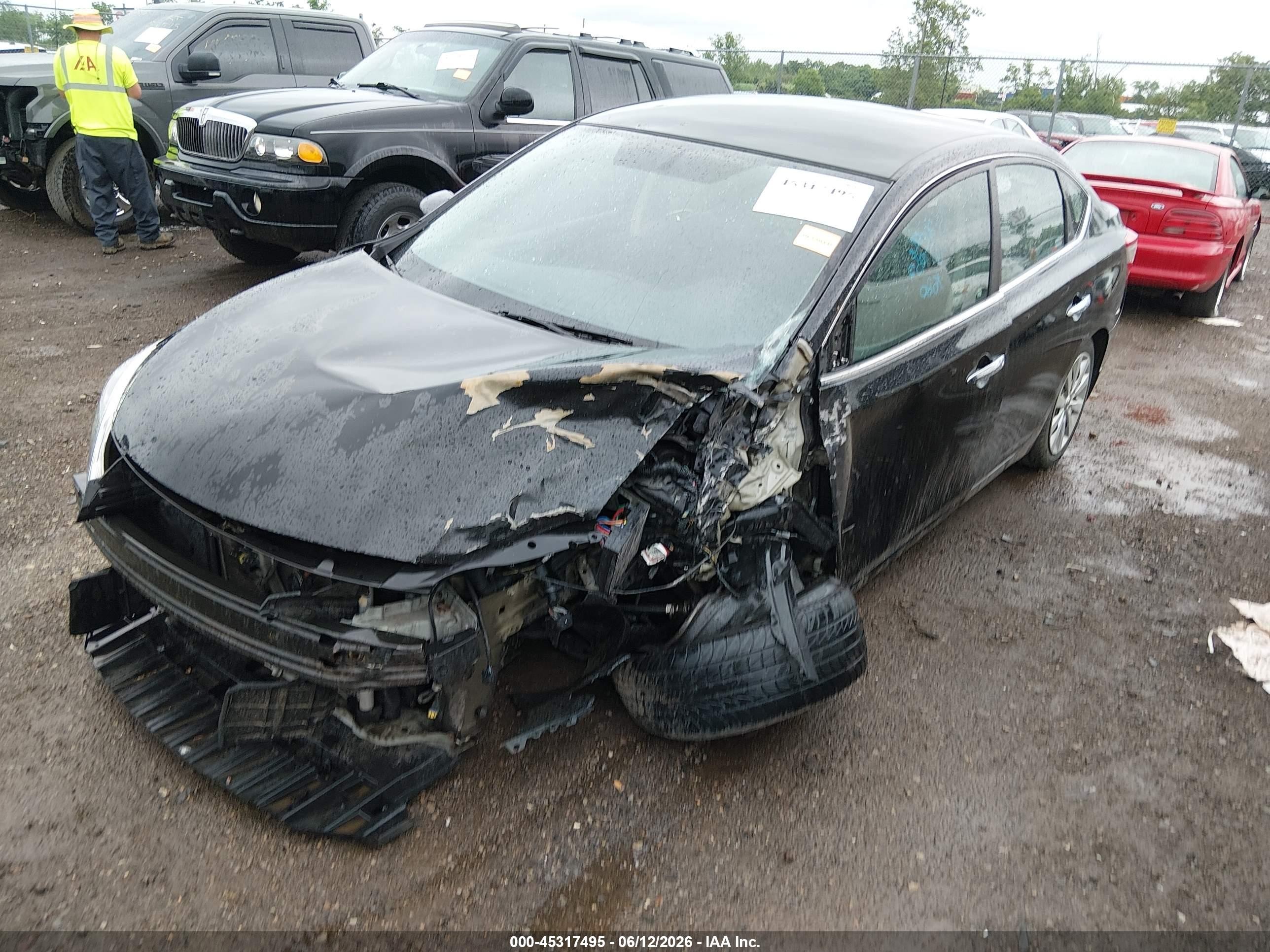 2013 Nissan Sentra Sv Black vin: 3N1AB7AP9DL677952