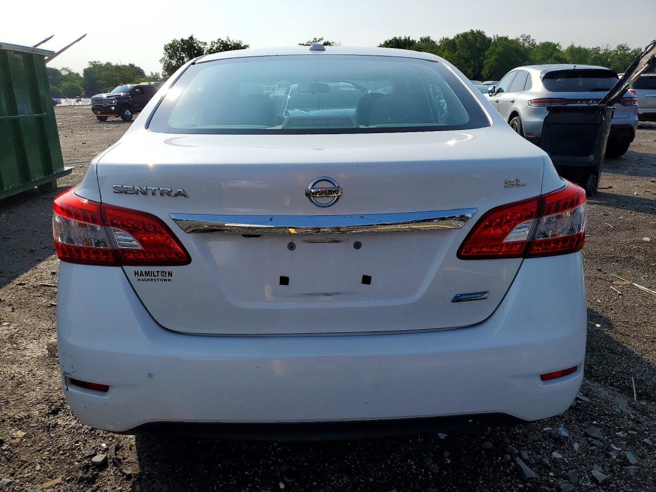 2013 Nissan Sentra S Белый vin: 3N1AB7AP9DL679748