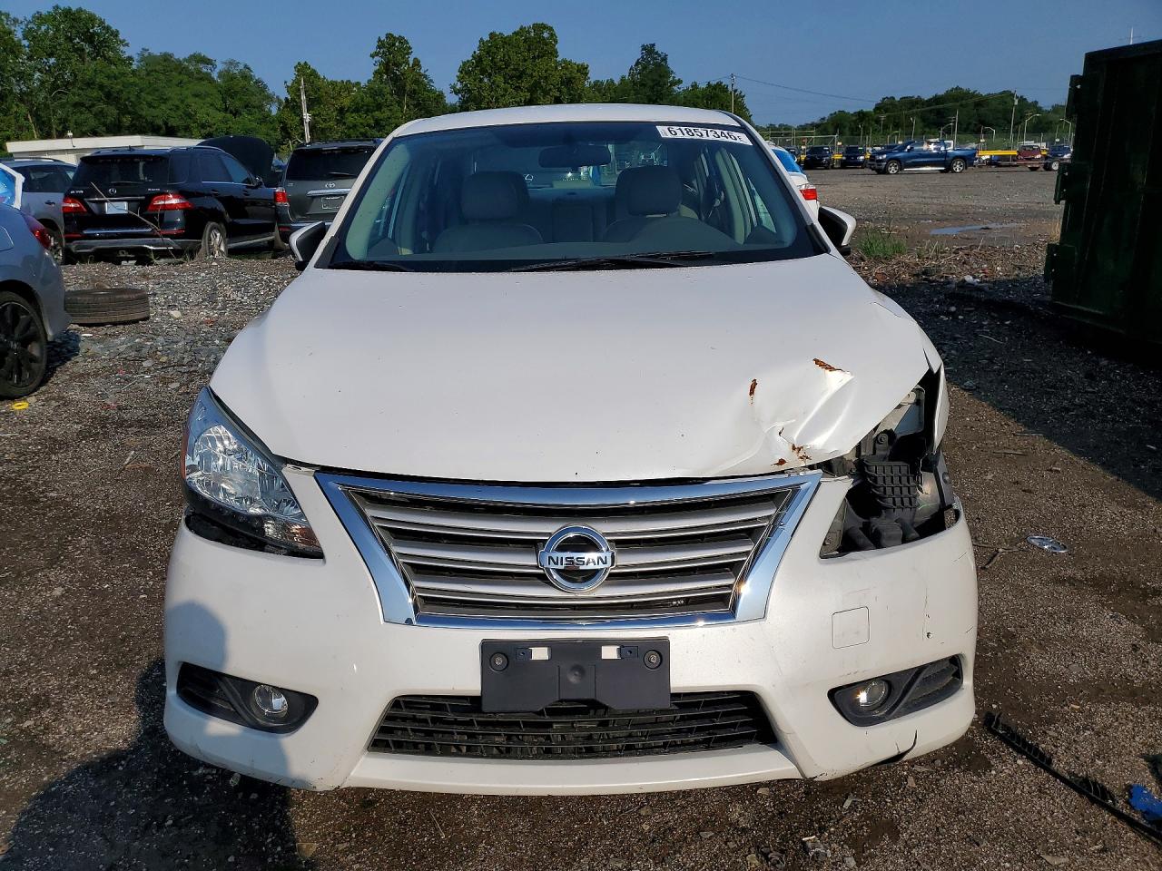 2013 Nissan Sentra S Белый vin: 3N1AB7AP9DL679748