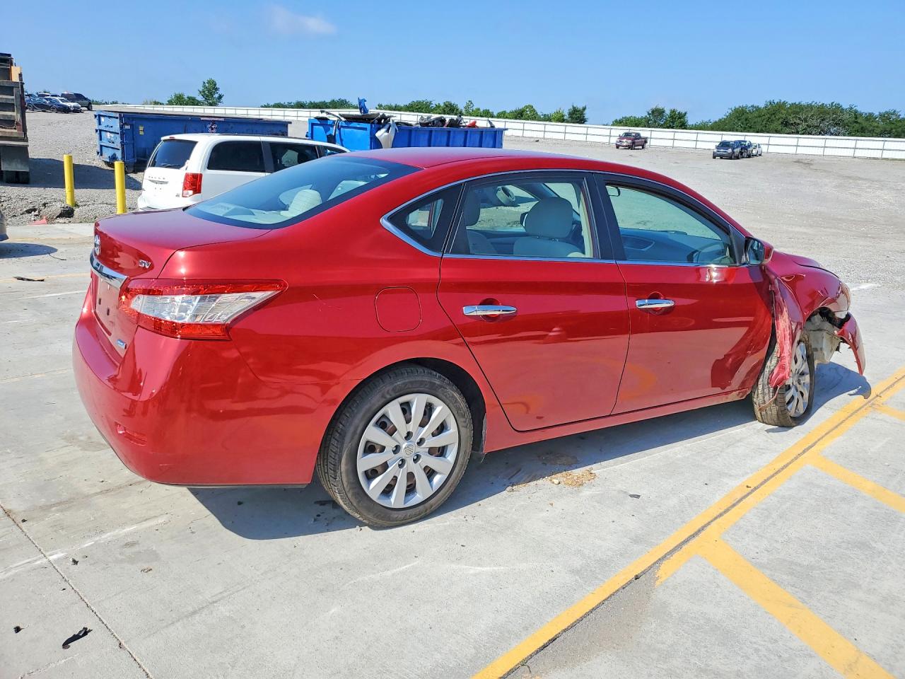 2013 Nissan Sentra S Red vin: 3N1AB7AP9DL681502
