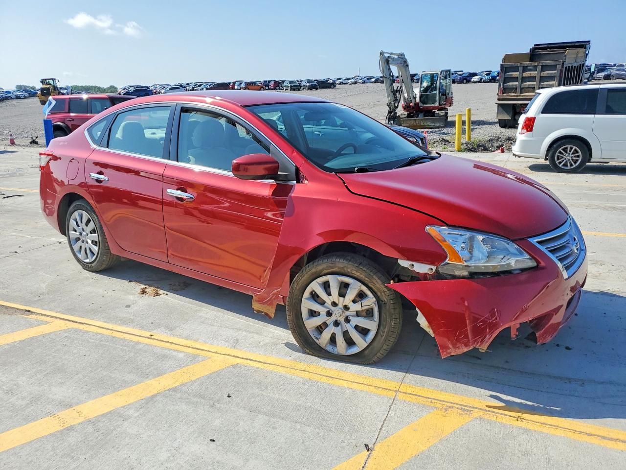 2013 Nissan Sentra S Red vin: 3N1AB7AP9DL681502