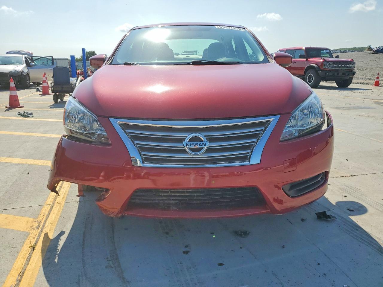 2013 Nissan Sentra S Red vin: 3N1AB7AP9DL681502