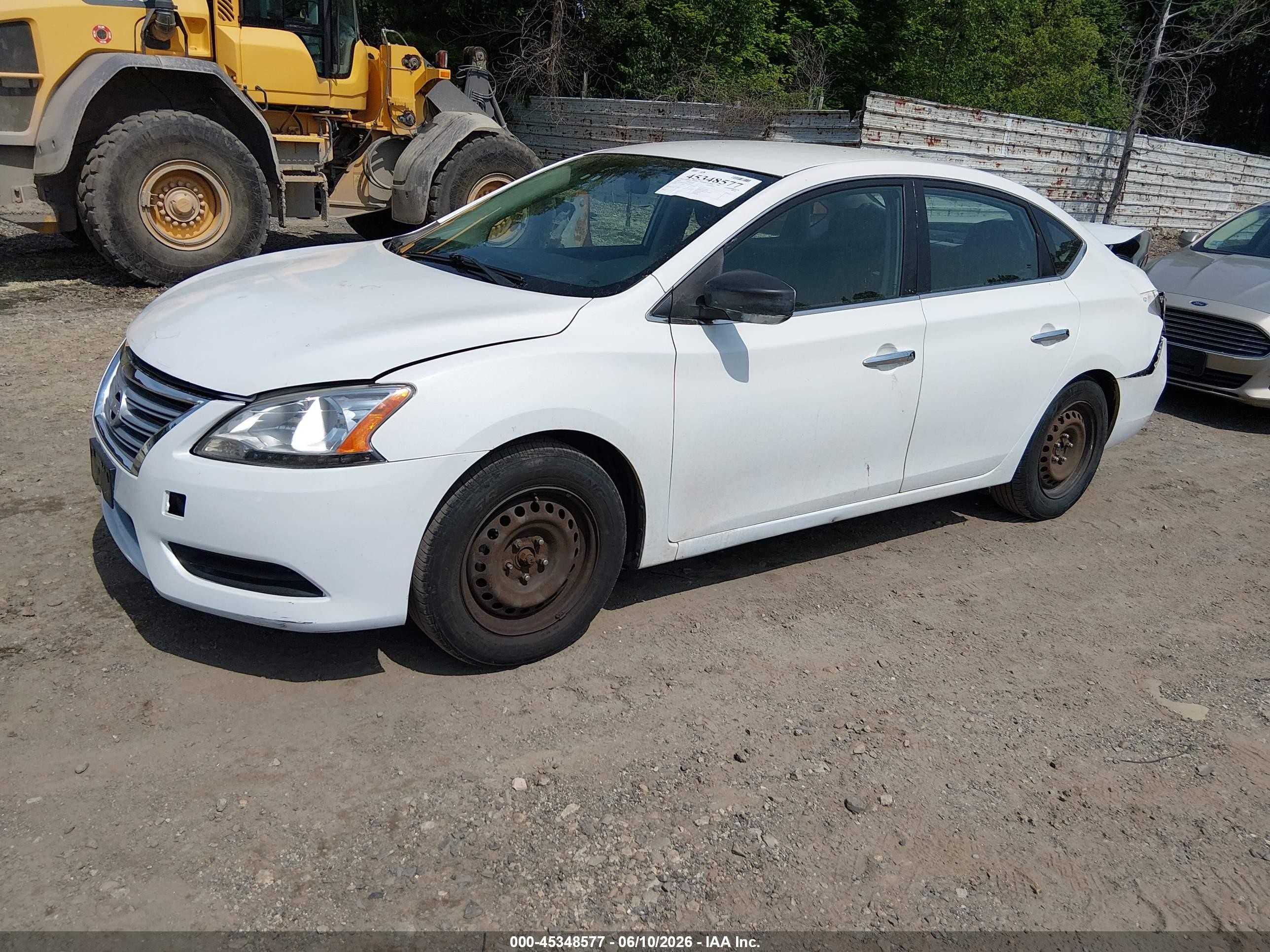 2013 Nissan Sentra Sv White vin: 3N1AB7AP9DL704129