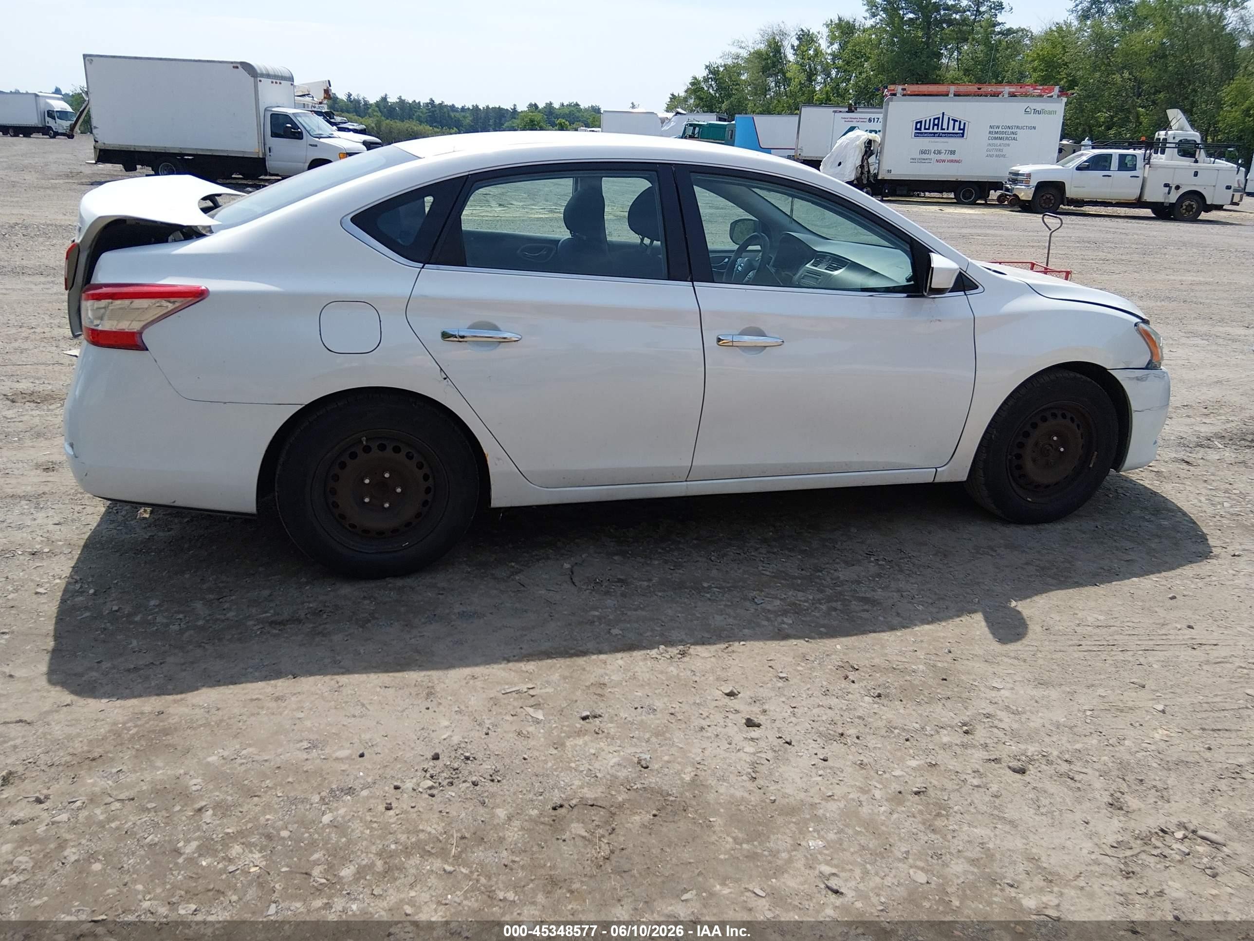 2013 Nissan Sentra Sv White vin: 3N1AB7AP9DL704129