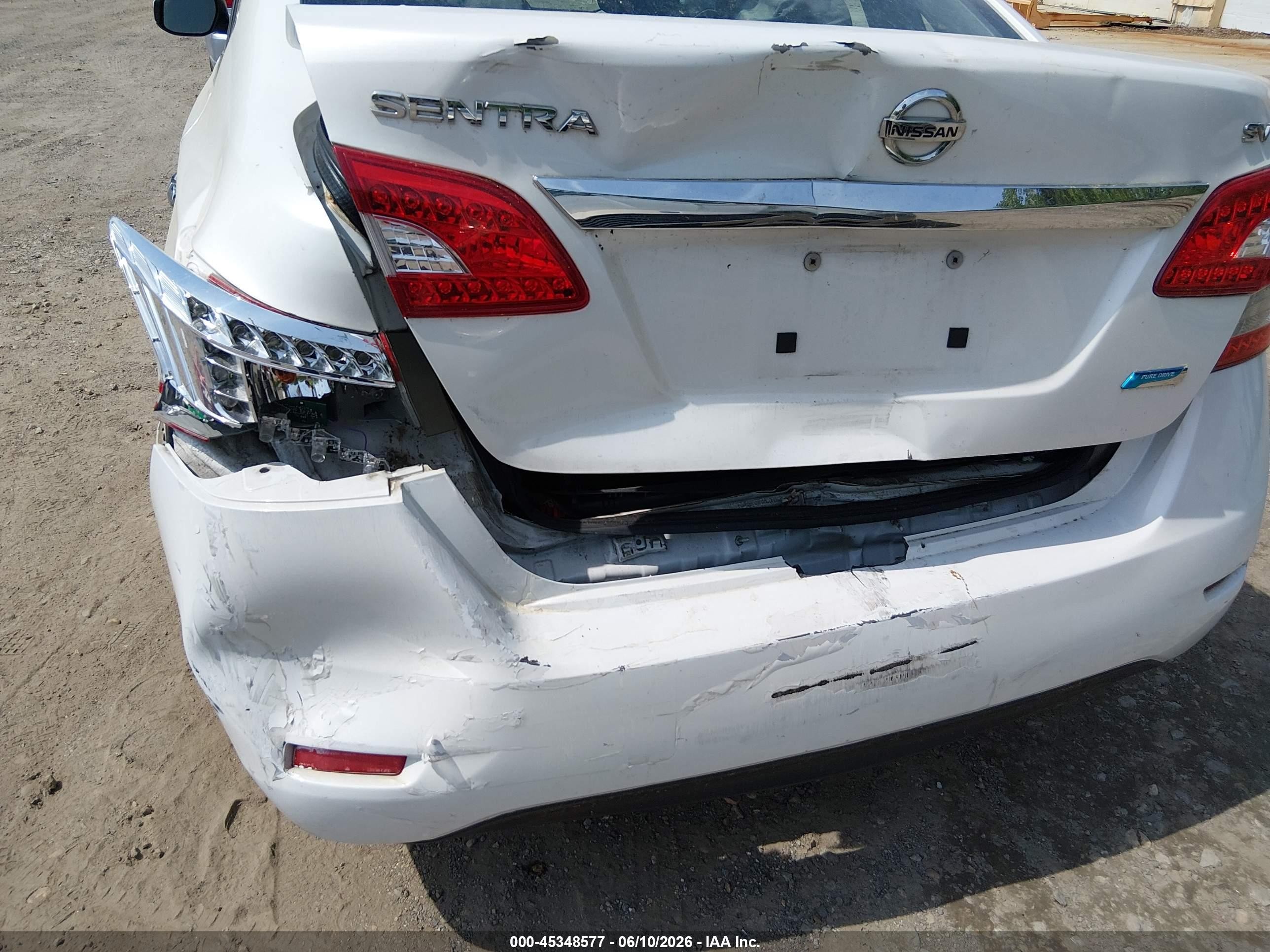 2013 Nissan Sentra Sv White vin: 3N1AB7AP9DL704129