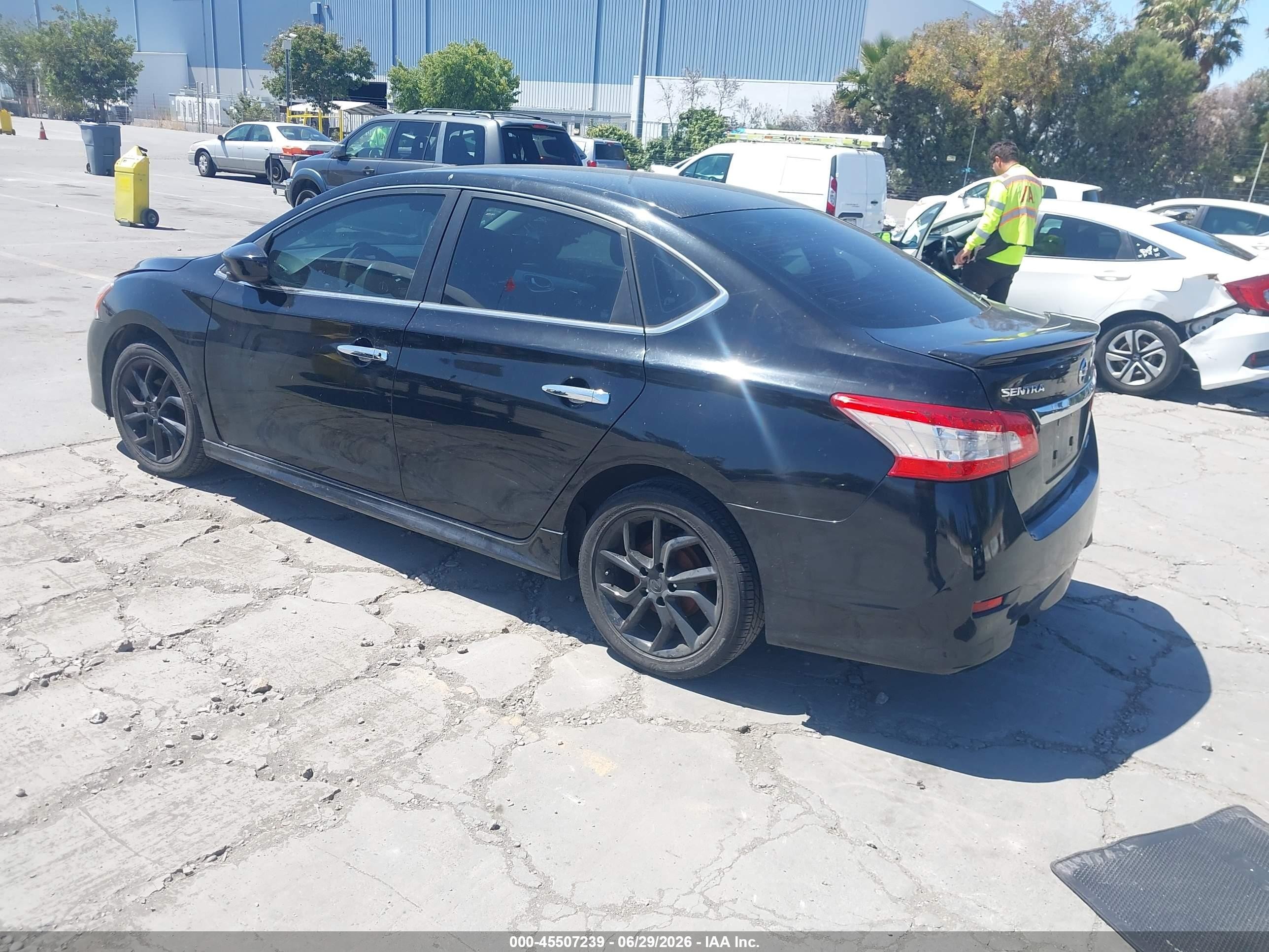 2013 Nissan Sentra Sr Black vin: 3N1AB7AP9DL707614