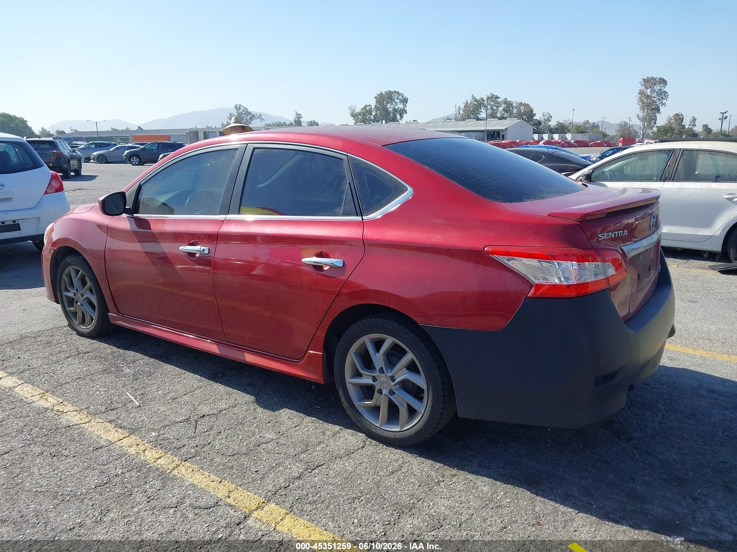 2013 Nissan Sentra Sr Burgundy vin: 3N1AB7AP9DL707712