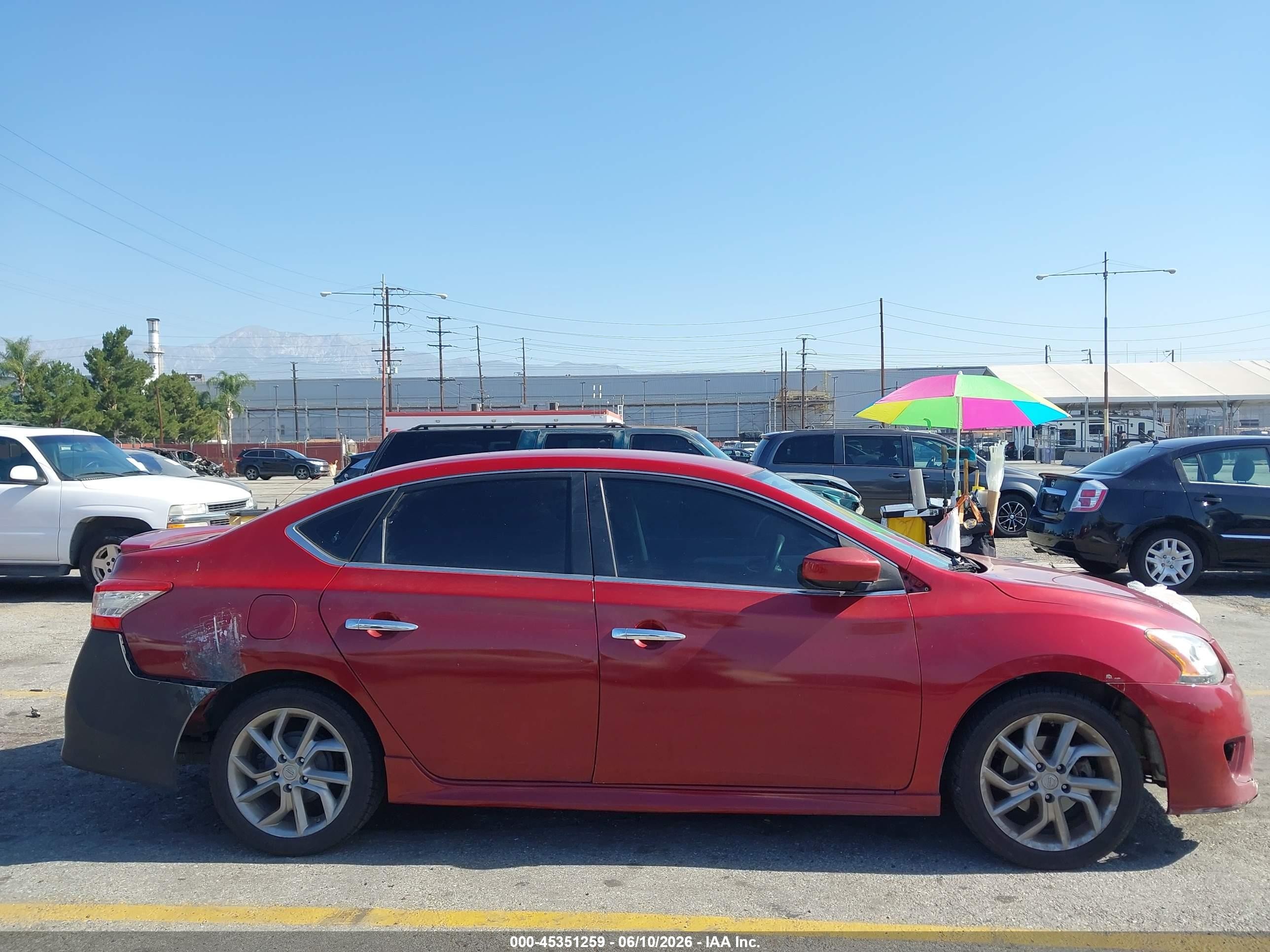 2013 Nissan Sentra Sr Burgundy vin: 3N1AB7AP9DL707712