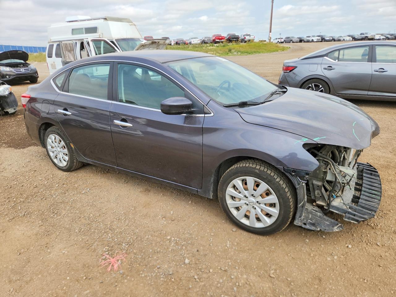 2013 Nissan Sentra S Серый vin: 3N1AB7AP9DL712666