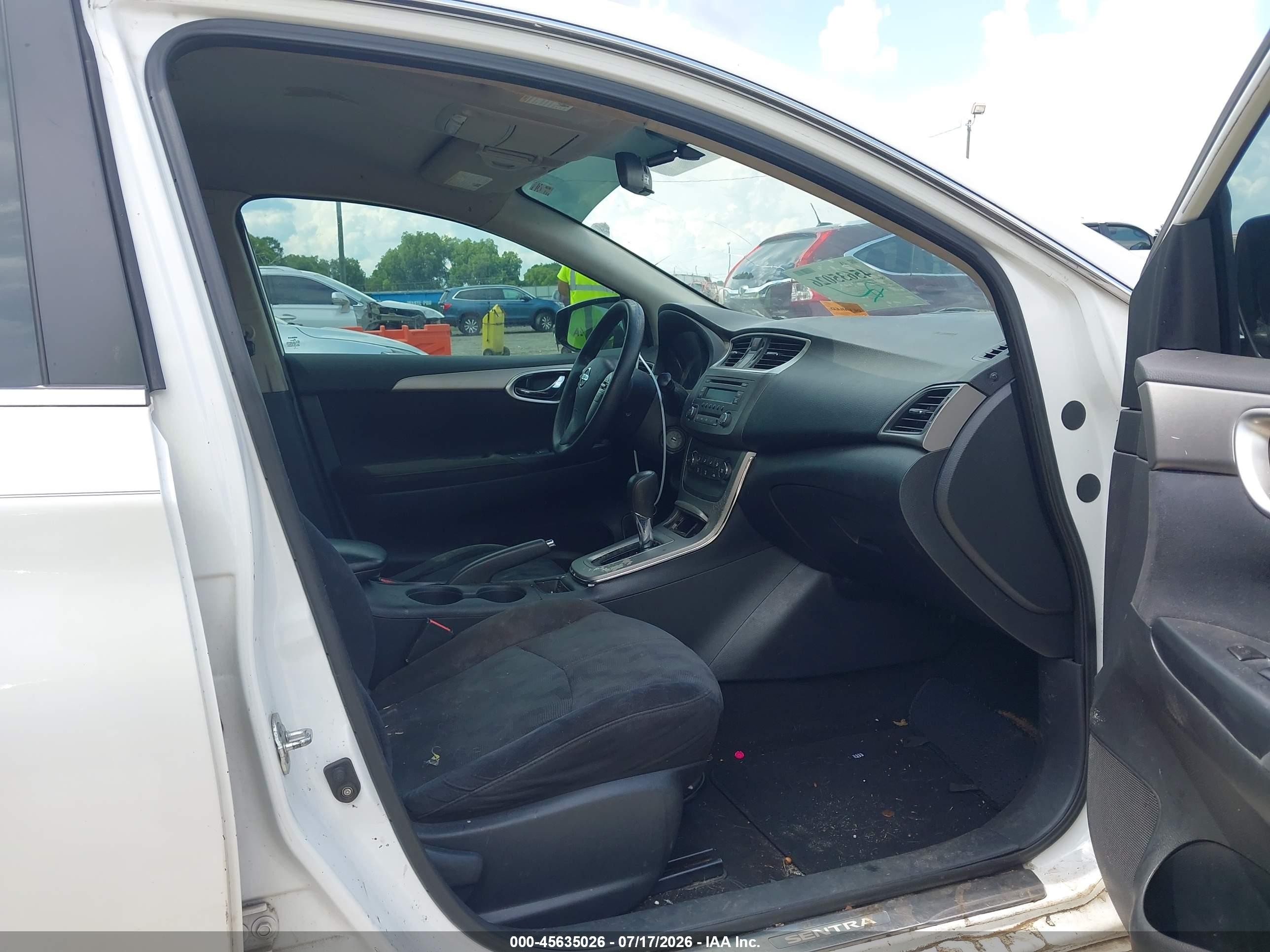 2013 Nissan Sentra Sv White vin: 3N1AB7AP9DL720525