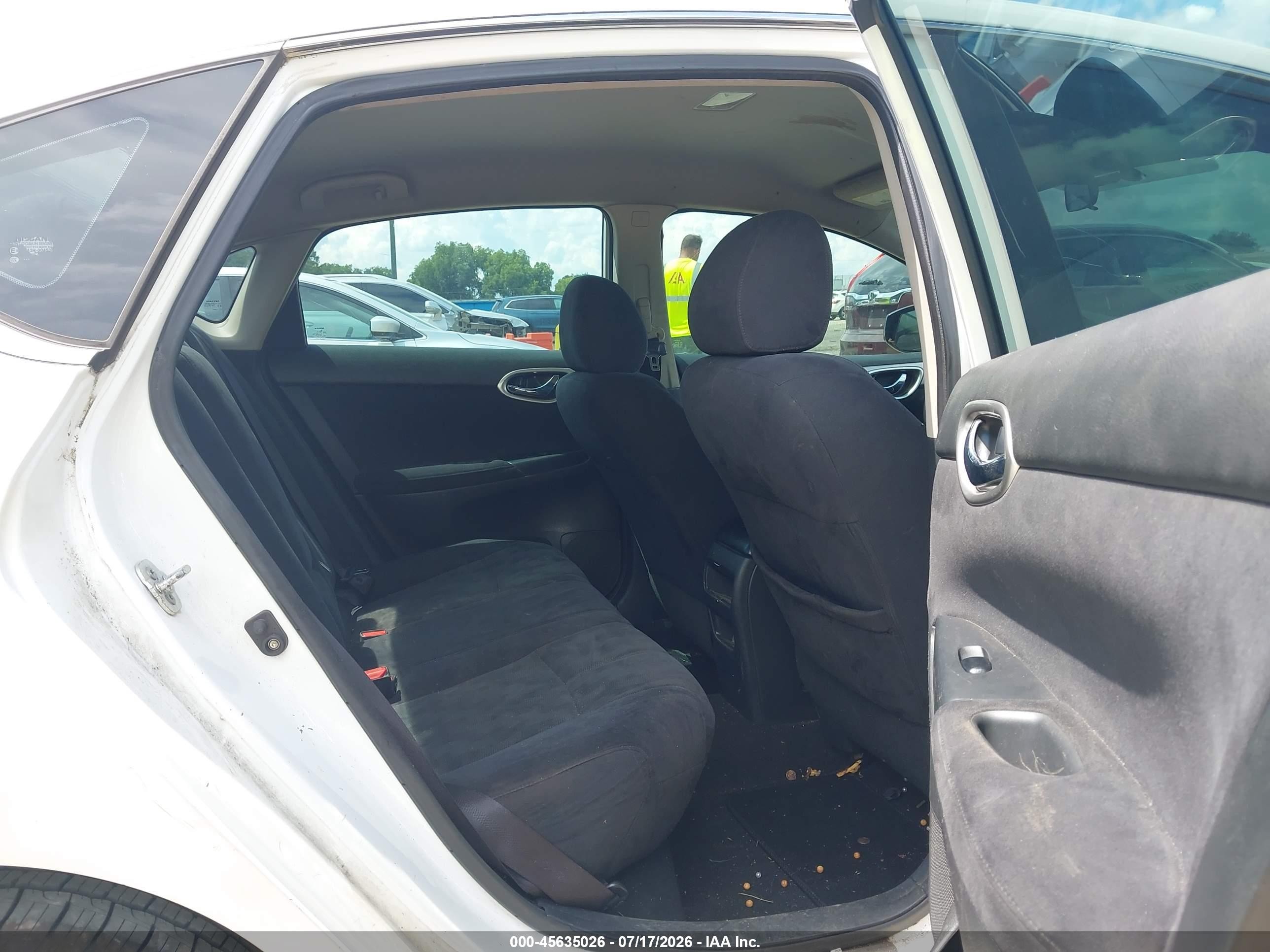 2013 Nissan Sentra Sv White vin: 3N1AB7AP9DL720525