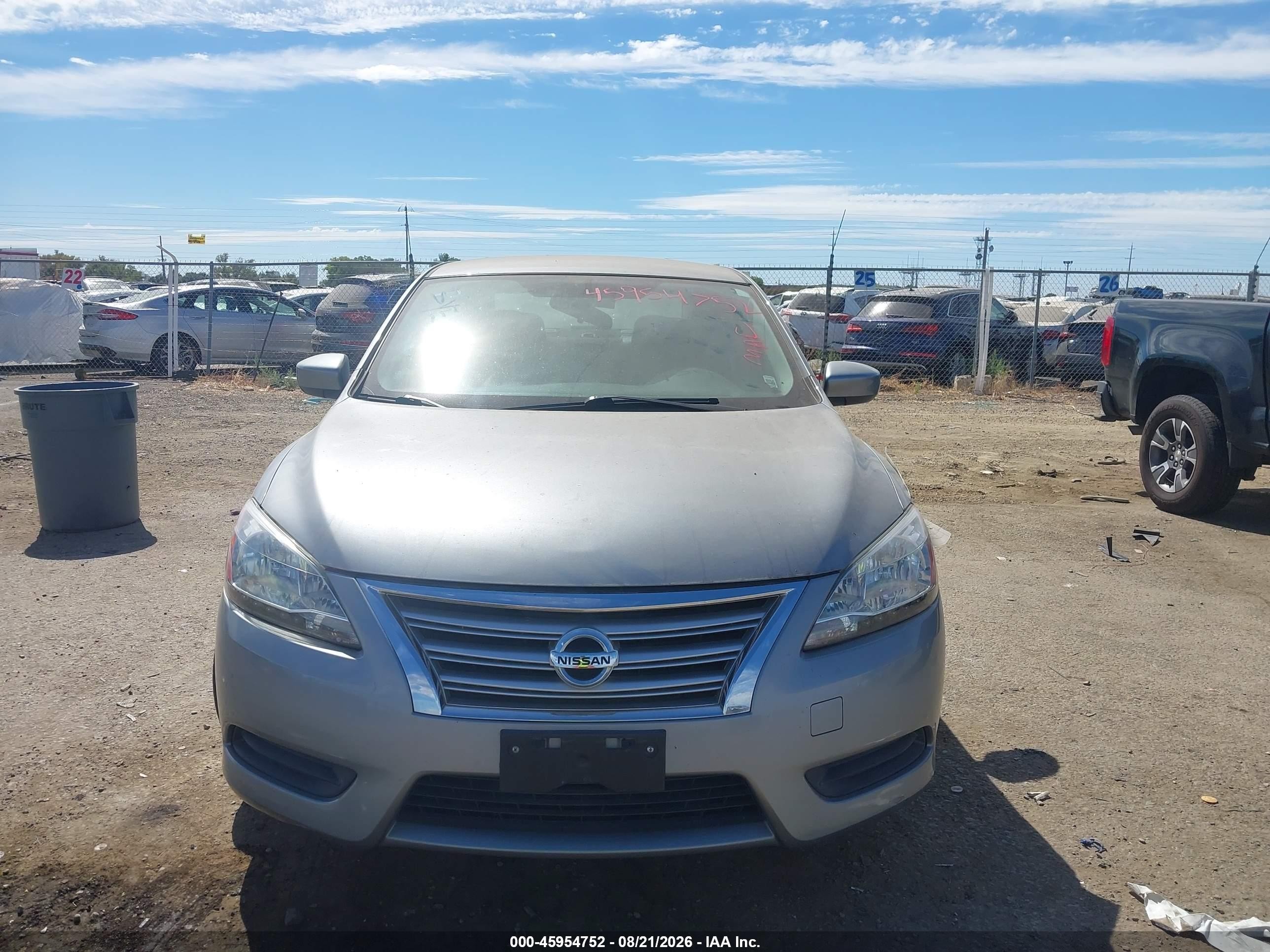 2013 Nissan Sentra S Silver vin: 3N1AB7AP9DL748907