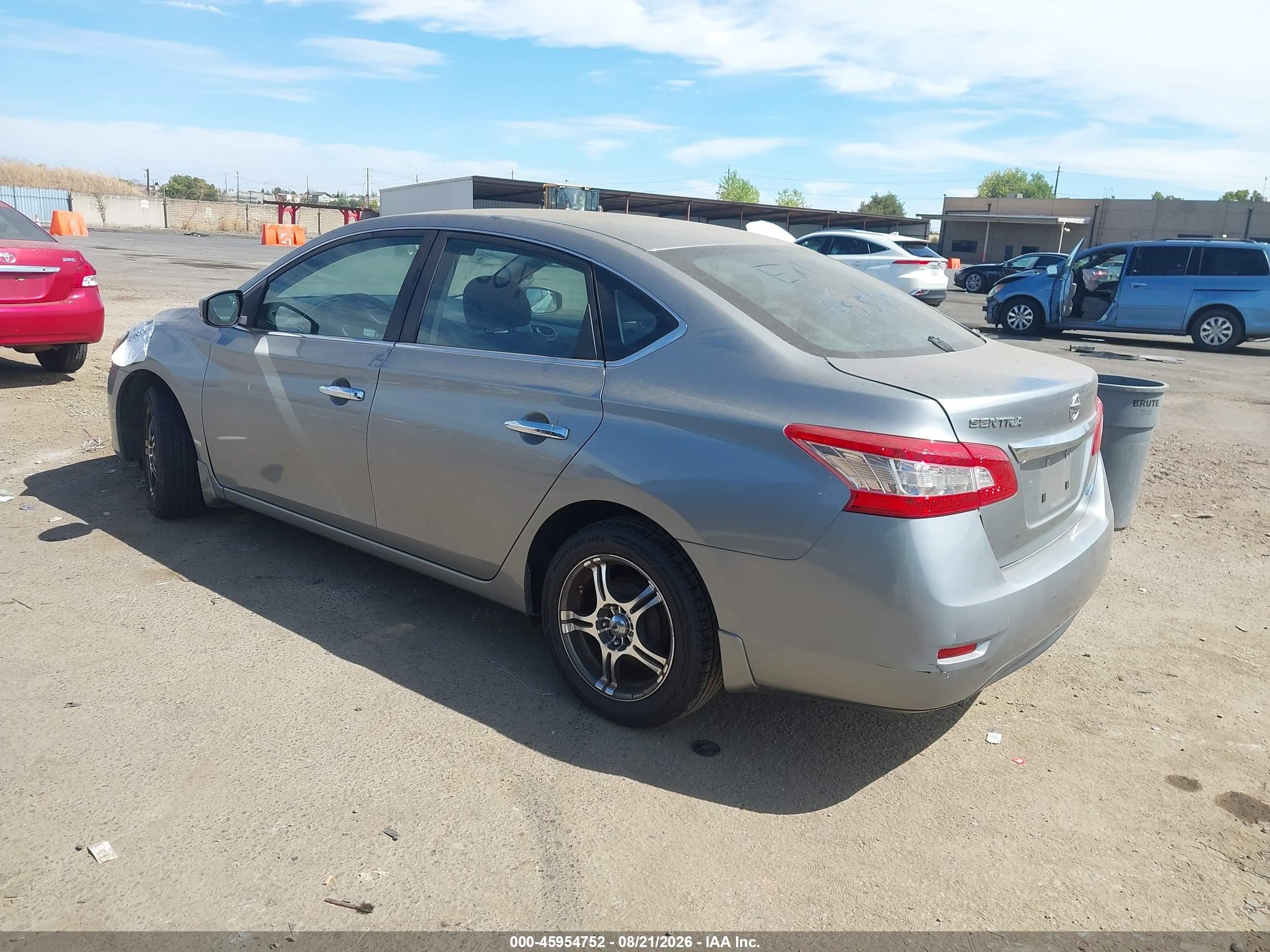 2013 Nissan Sentra S Silver vin: 3N1AB7AP9DL748907