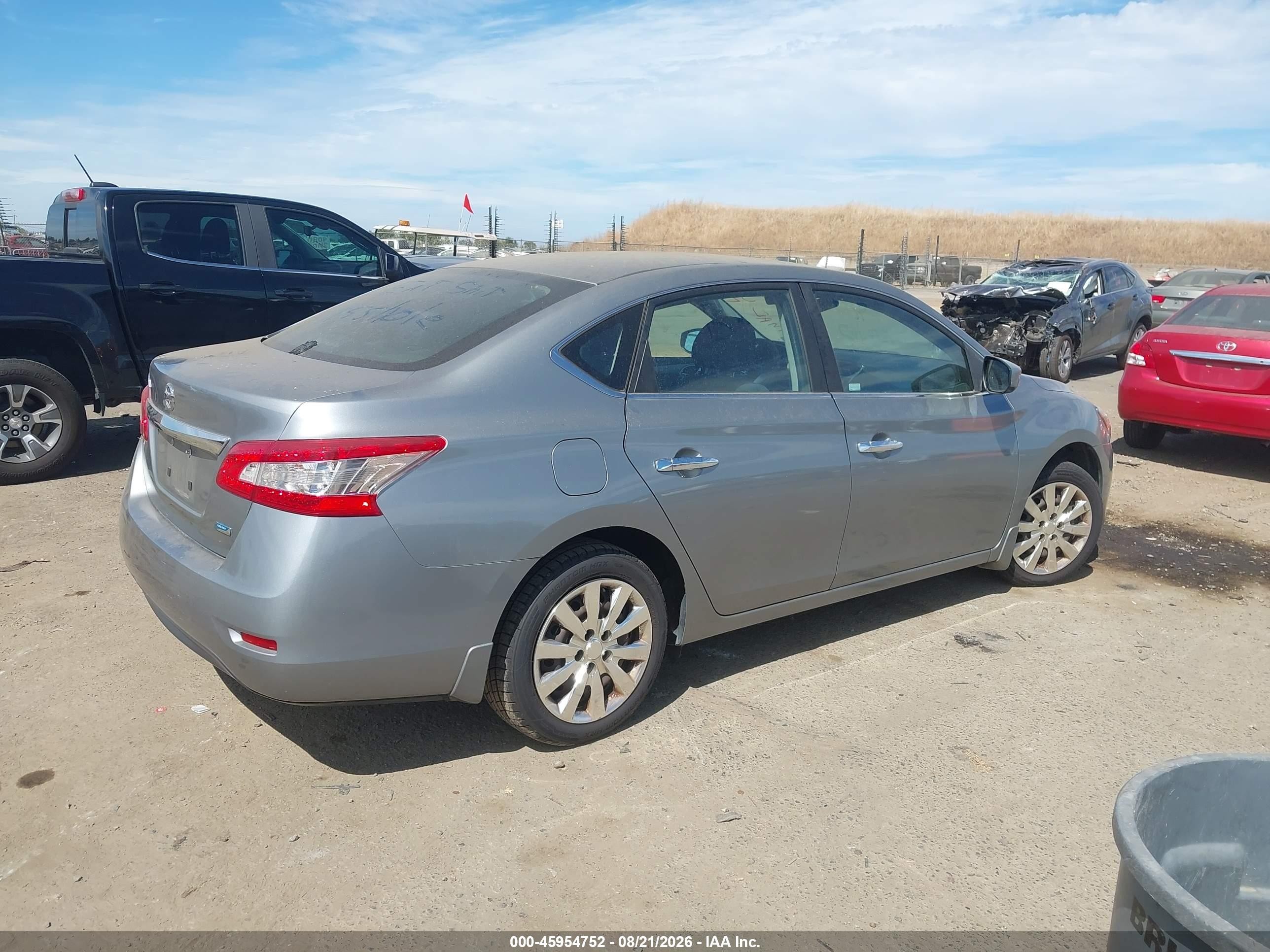 2013 Nissan Sentra S Silver vin: 3N1AB7AP9DL748907