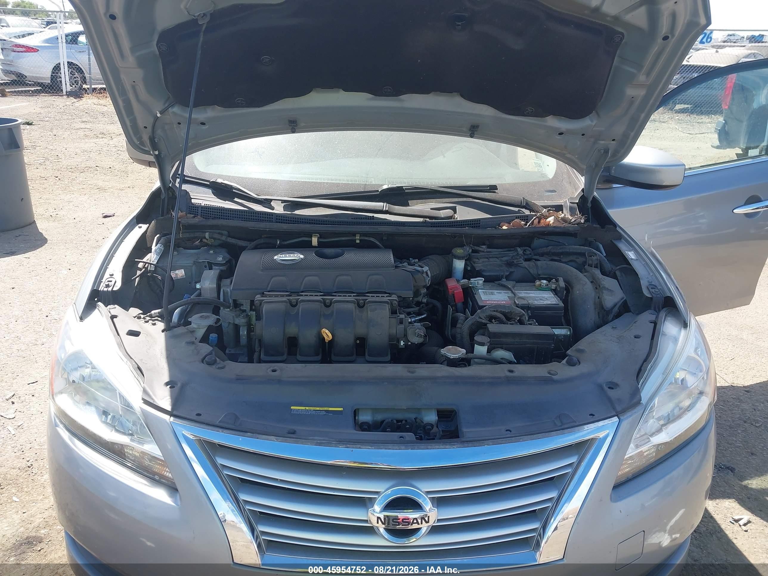 2013 Nissan Sentra S Silver vin: 3N1AB7AP9DL748907